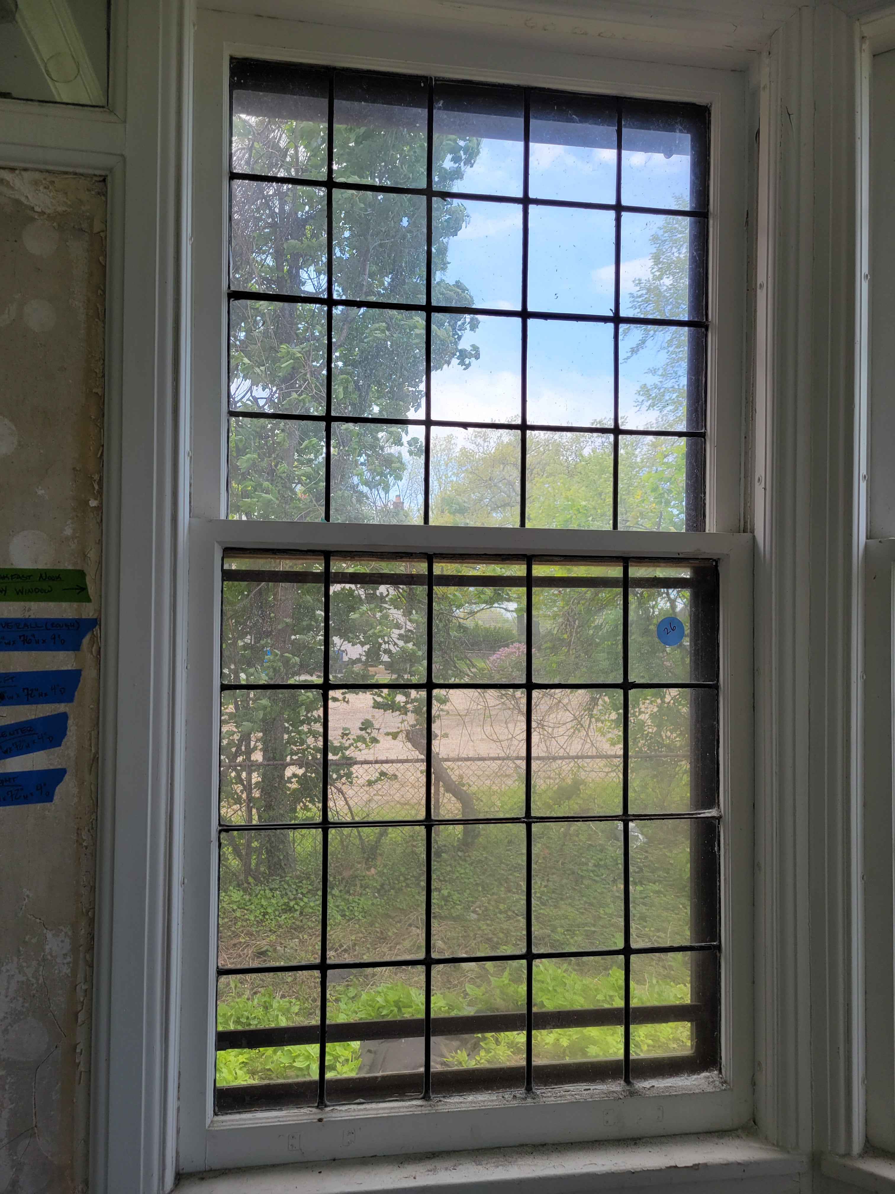 #26 Antique Leaded Glass Bay Window – Left Panel
