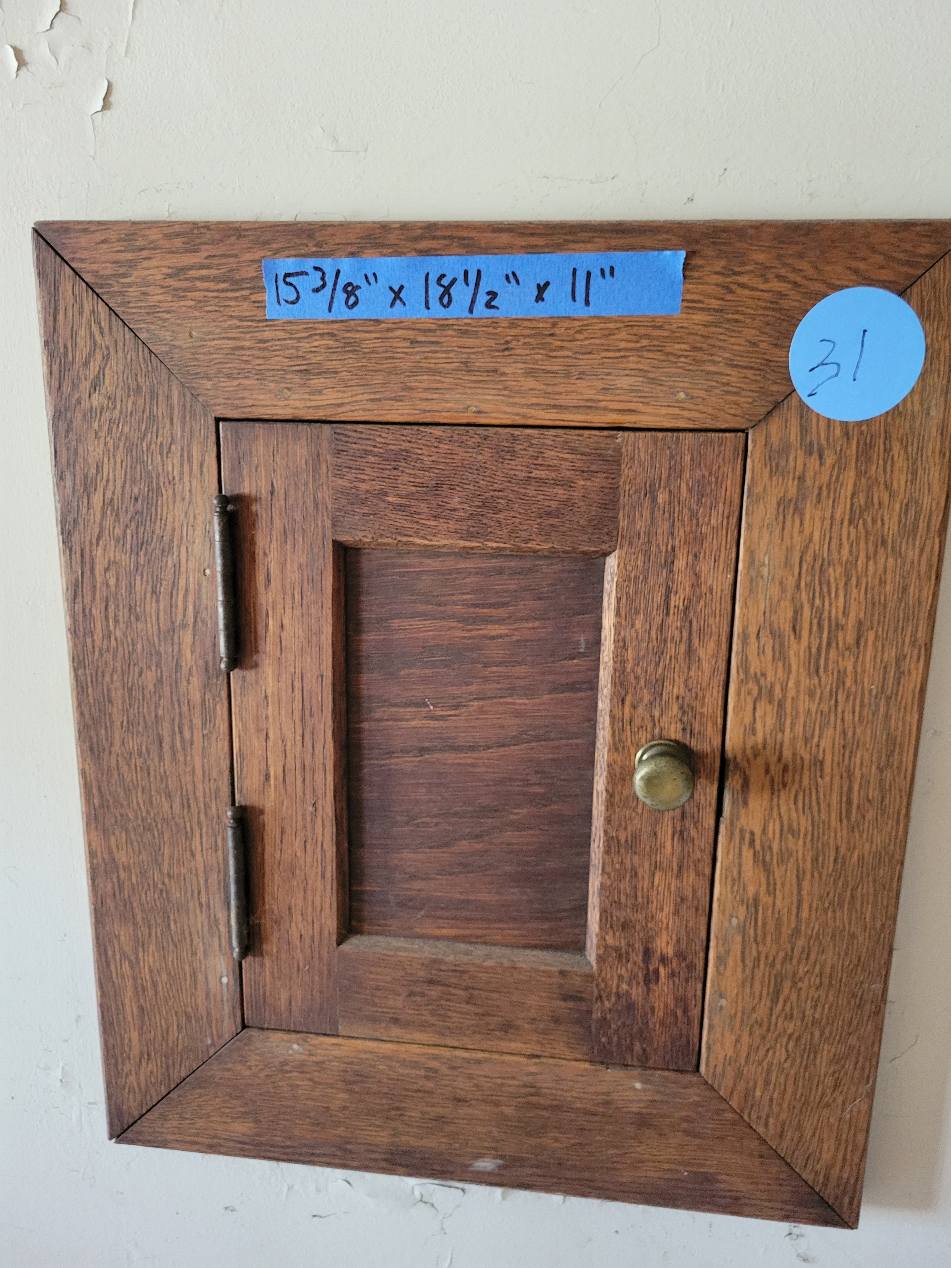 #31 Quarter-Sawn Oak Laundry Chute Cabinet