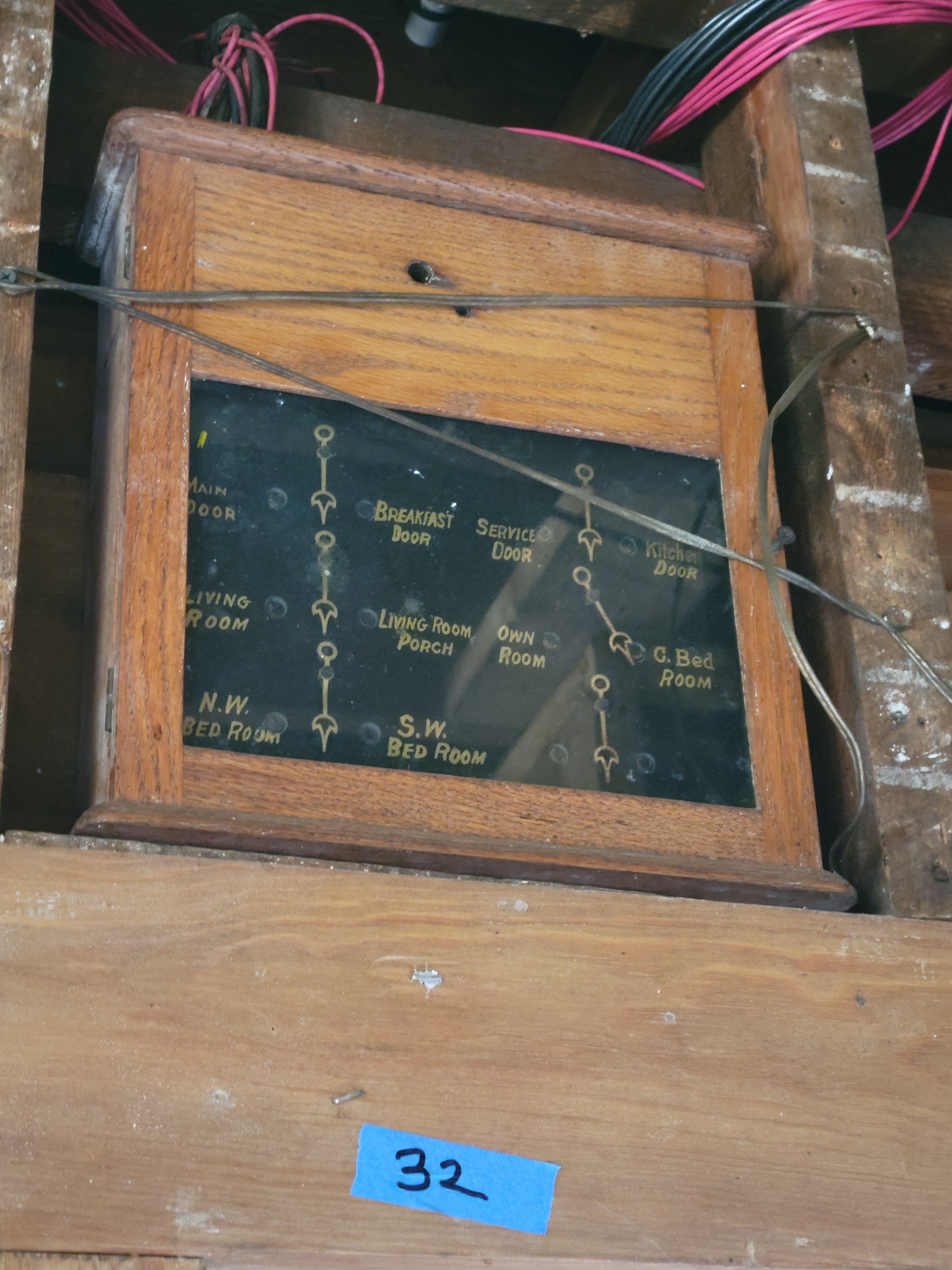 #32 Pair of Antique Oak Servant Call Box Panels