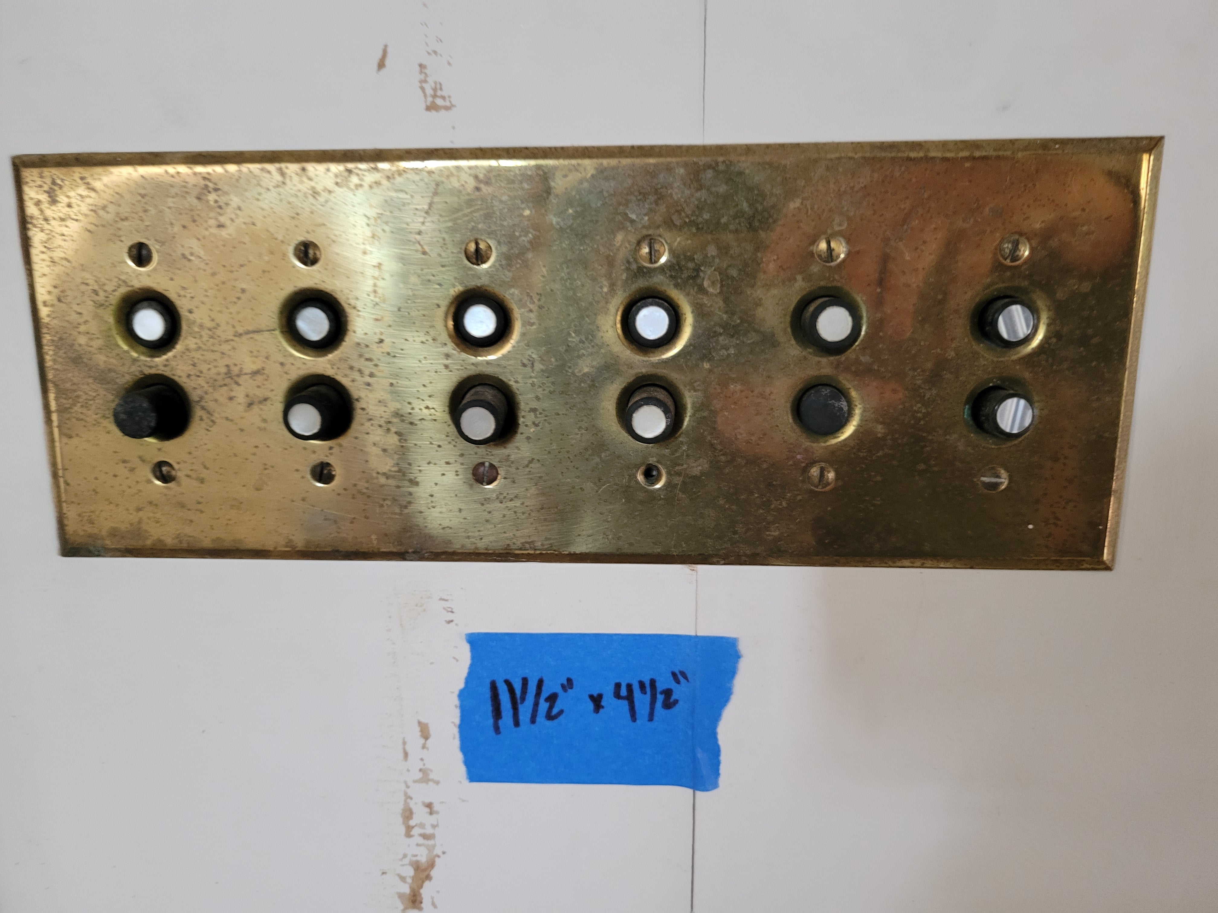 #38 Antique Brass Multi-Button Push Switch Plate