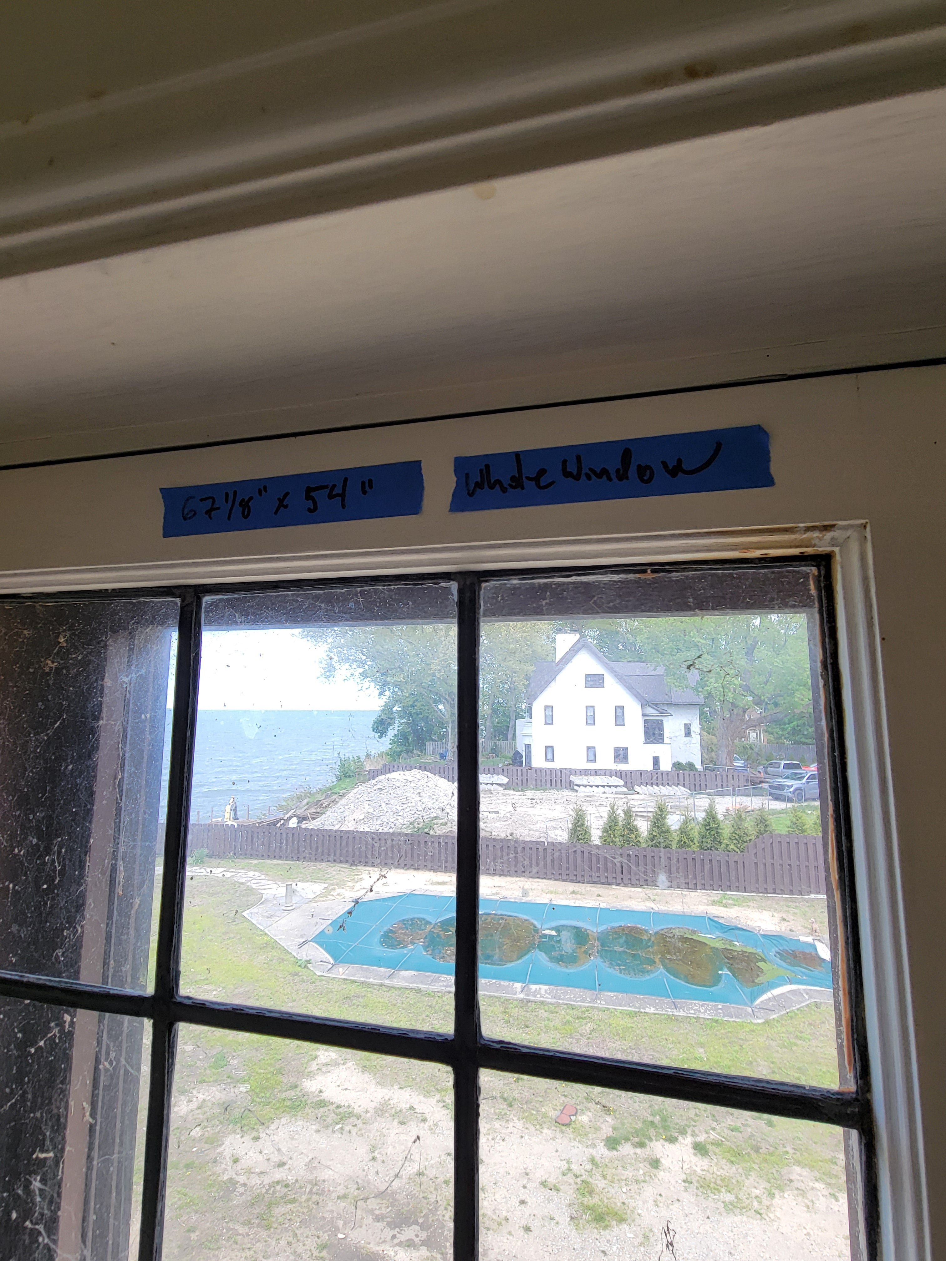 #57 Leaded Casement Window Set with Lake View