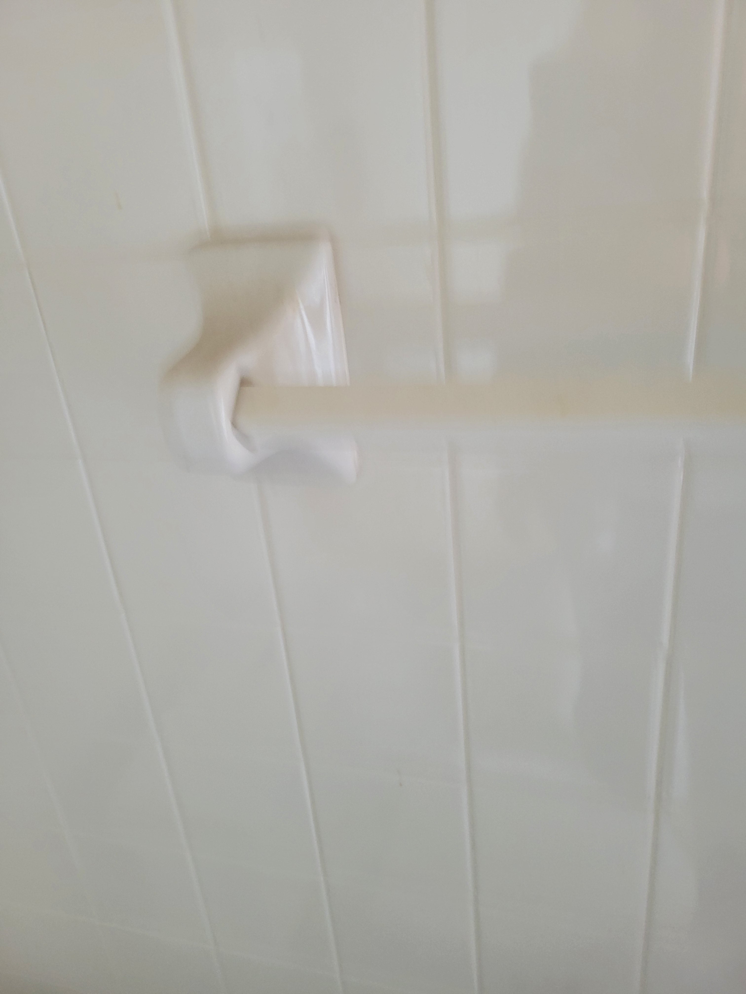 #66 Vintage White Porcelain Tissue & Towel Holder Set