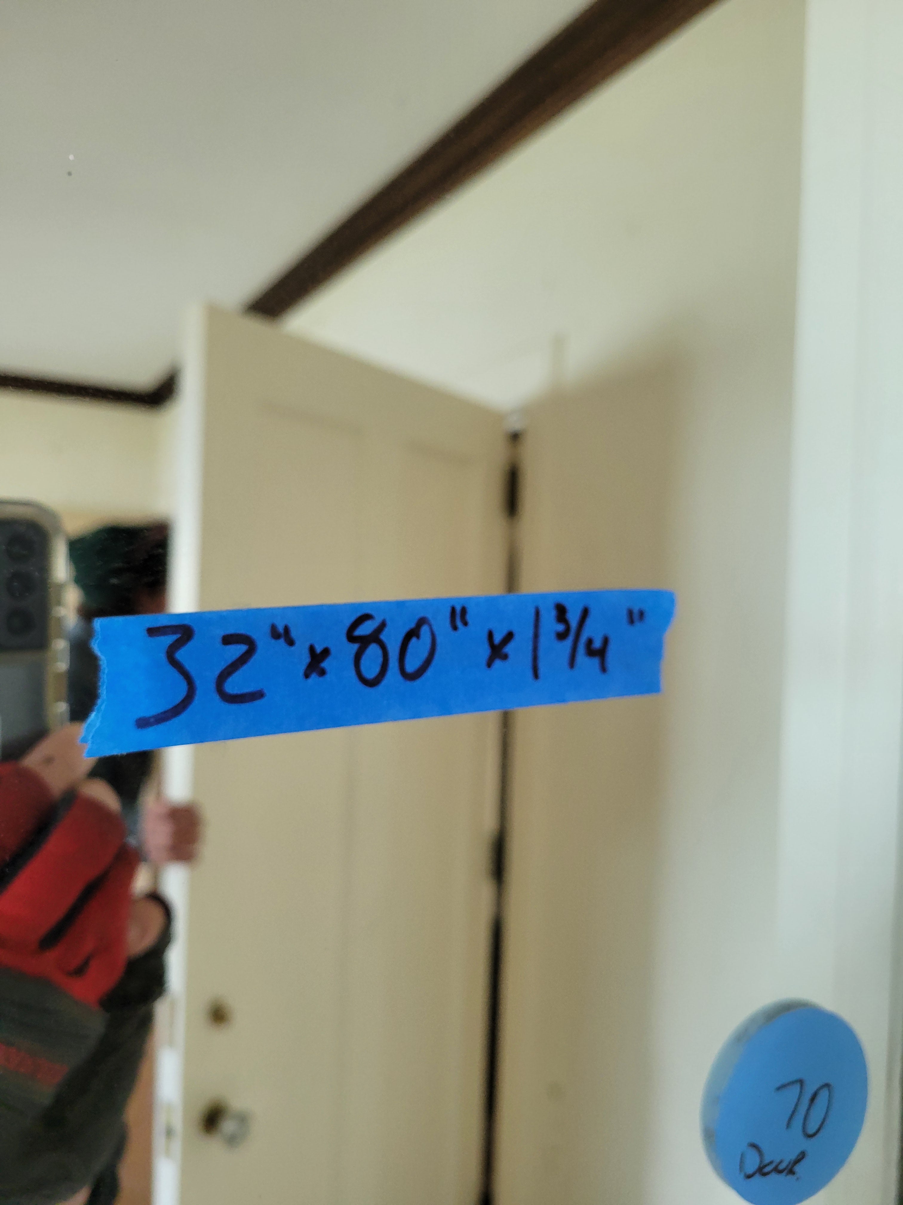 #70 Vintage Full-Length Mirrored Interior Door