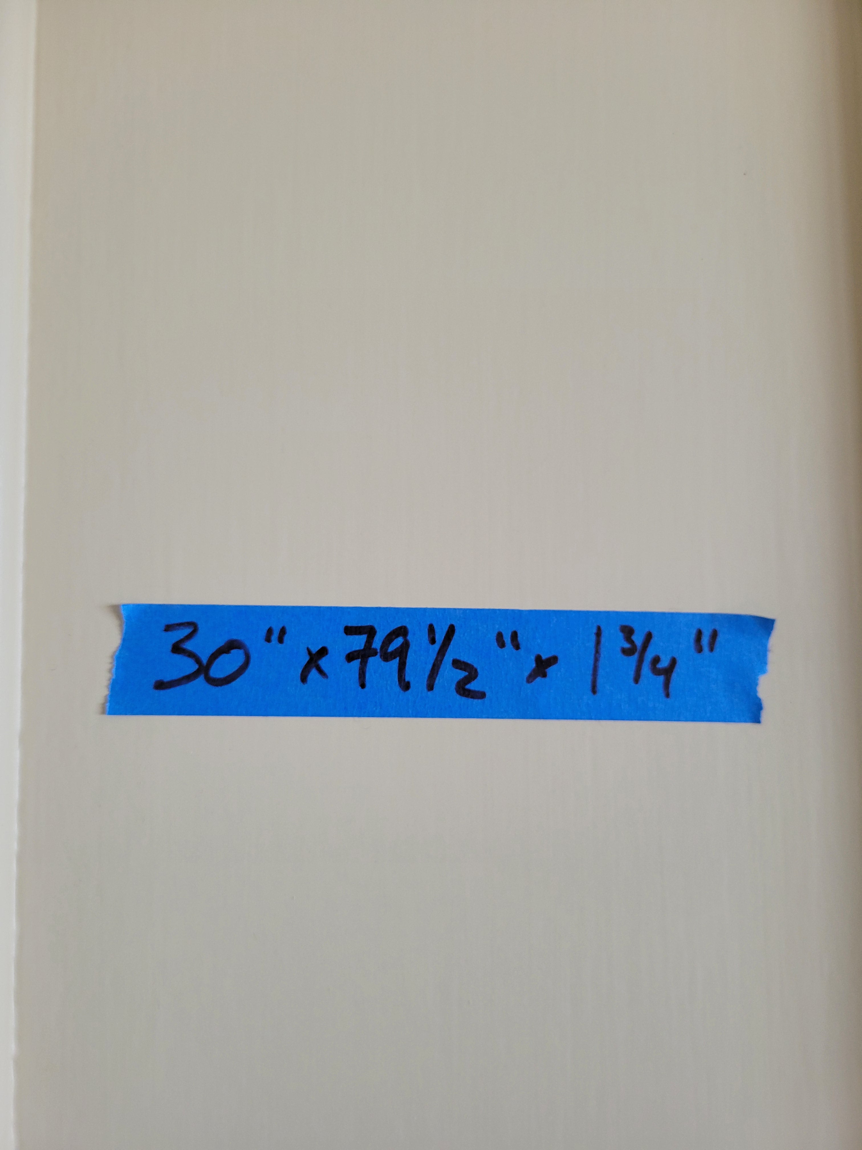 #72 Painted Two-Panel Interior Door with Glass Knob