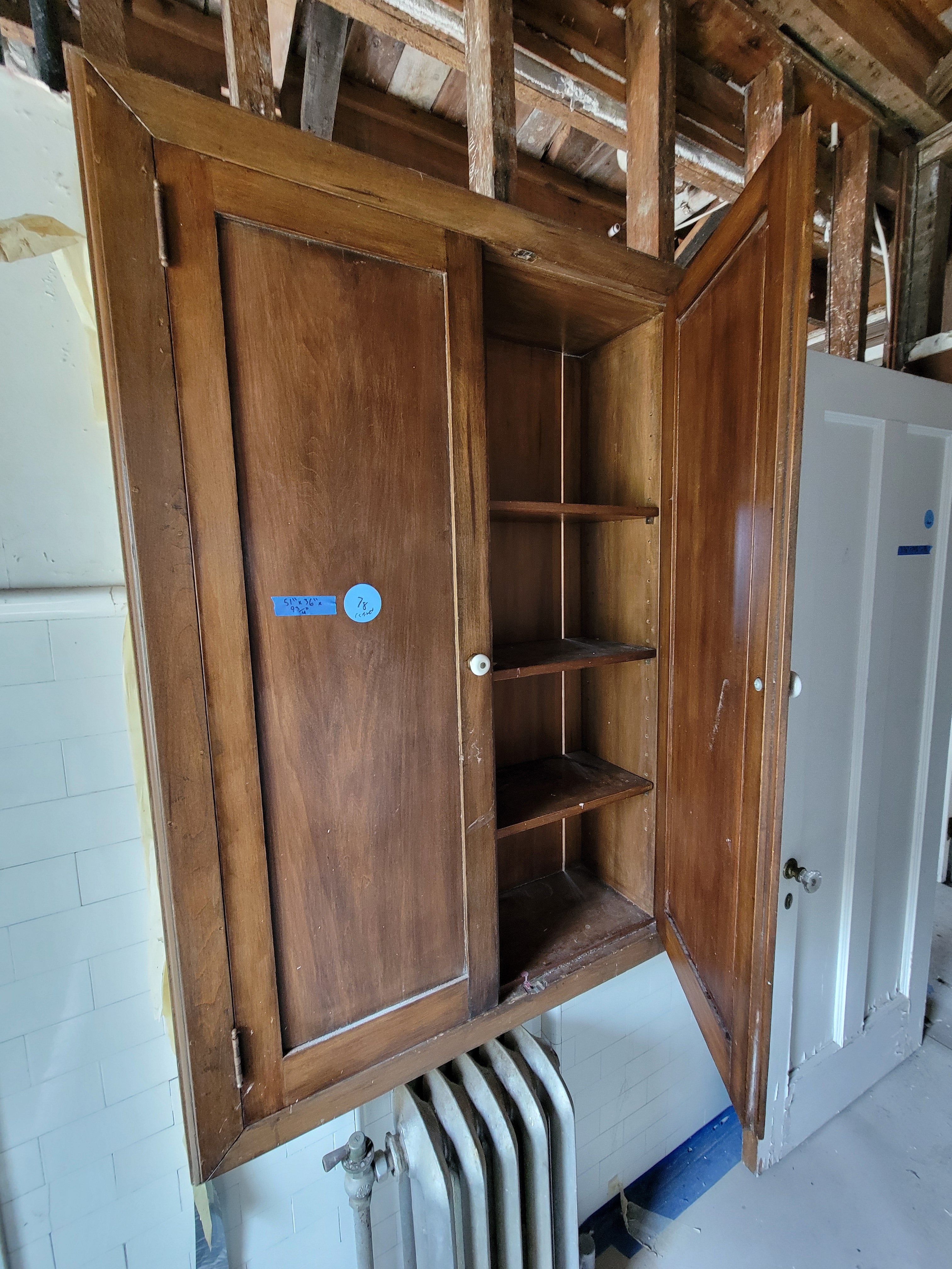 #78 Antique Wall-Mount Recessed Medicine Cabinet