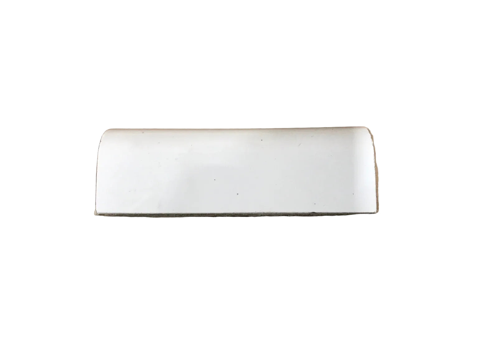 White Glazed Ceramic Quarter Round Trim Tile – Set of 24