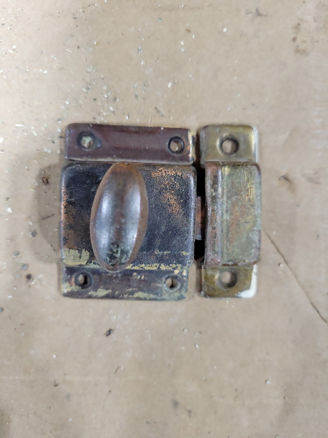 Vintage Brass & Copper Cabinet Cupboard Latch Set – Lot of 11