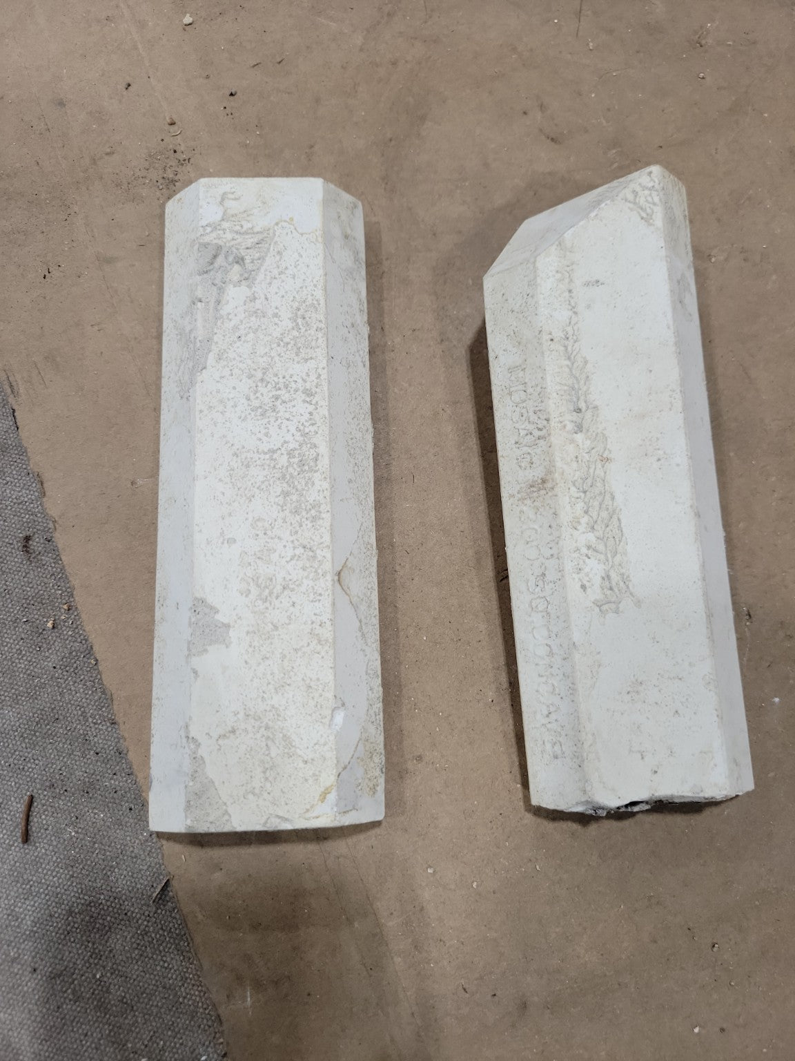 Salvaged White Ceramic Inside Cove Corner Trim Tiles – Lot of 32 Pieces