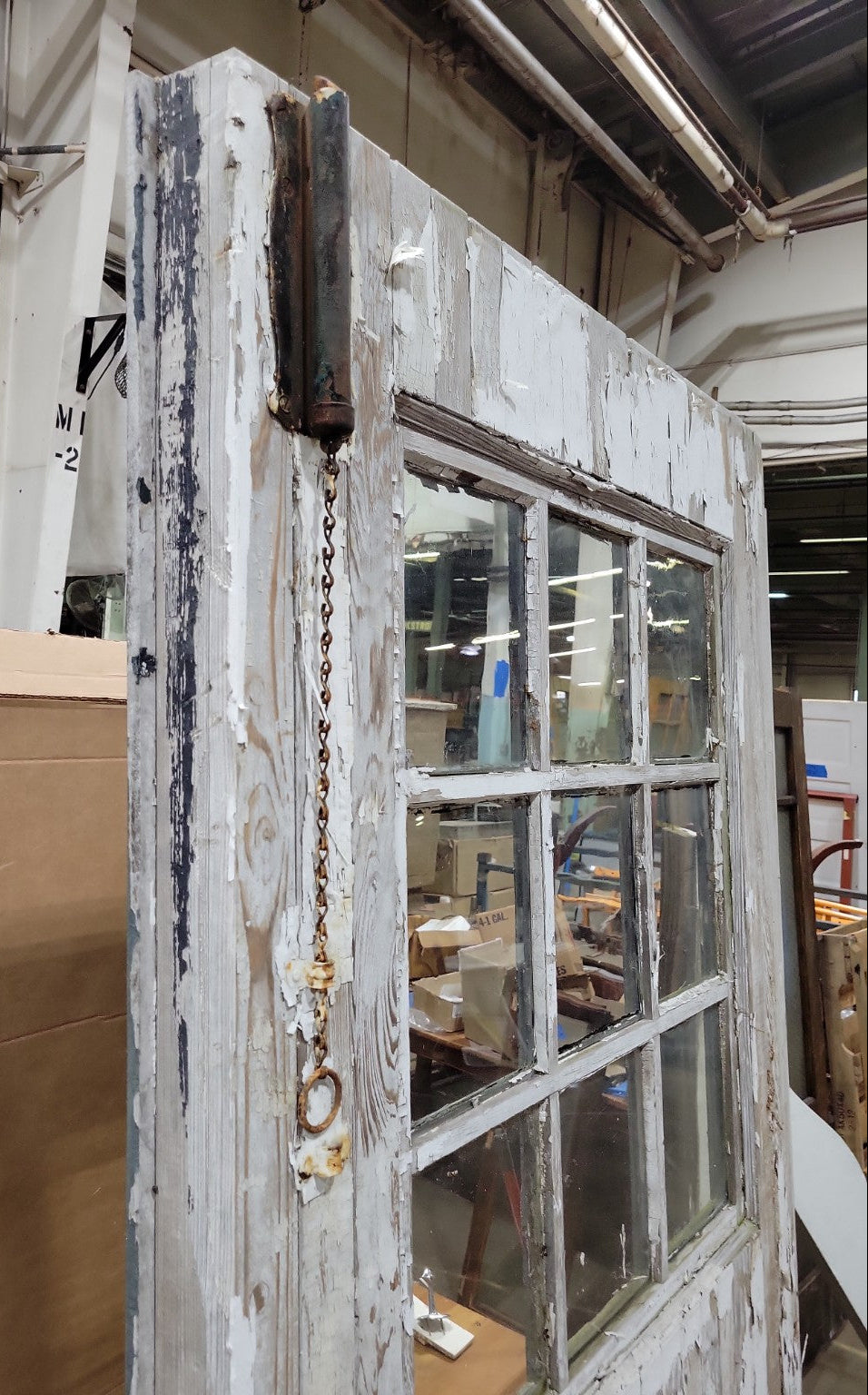 Antique Divided Light Dutch Stable Door with Original Hardware