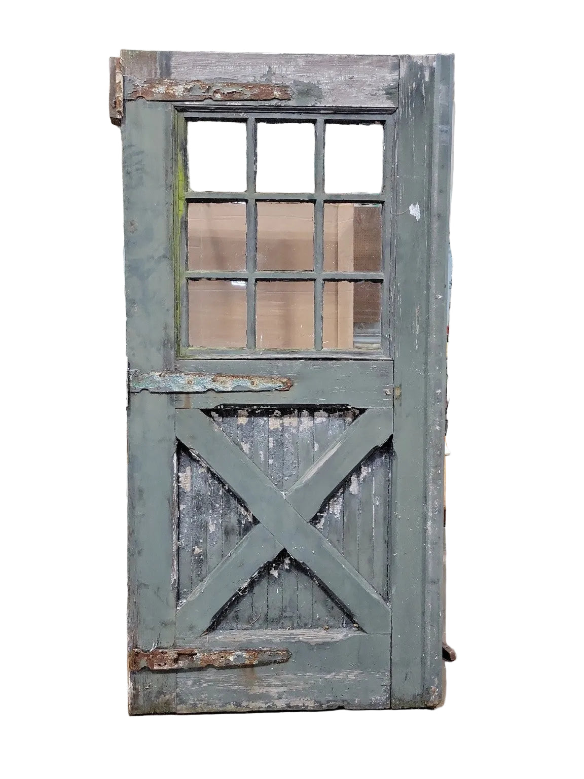 Antique Divided Light Dutch Stable Door with Original Hardware