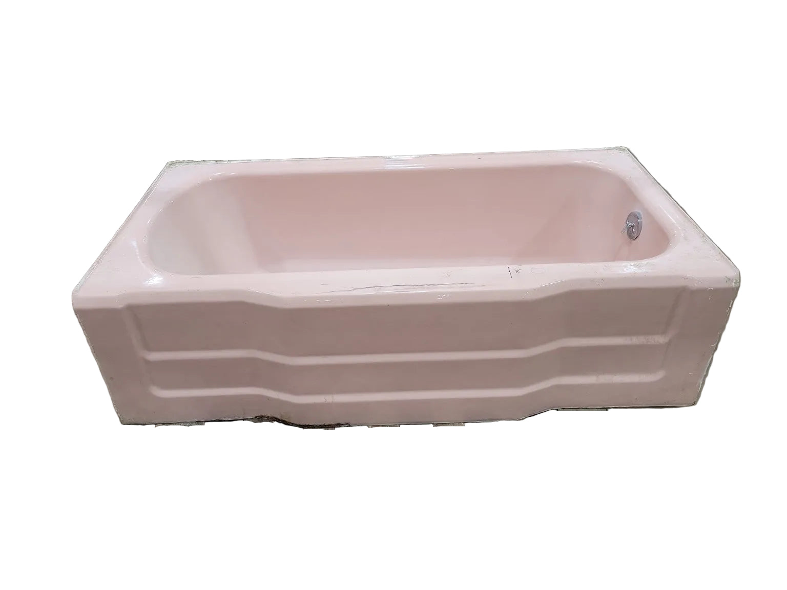Vintage Pink Cast Iron Alcove Bathtub