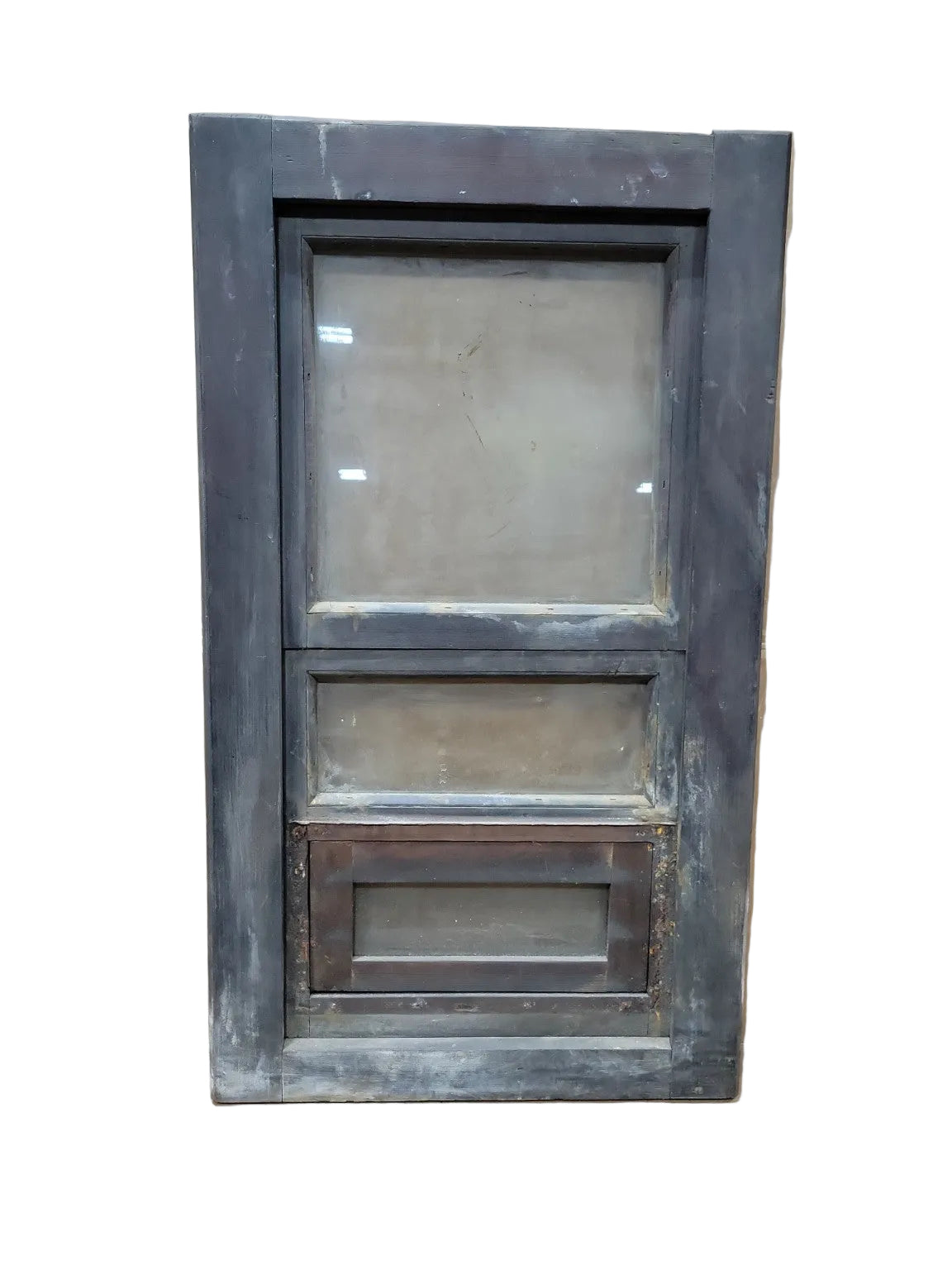 Antique Industrial Hopper Window with Removable Screen