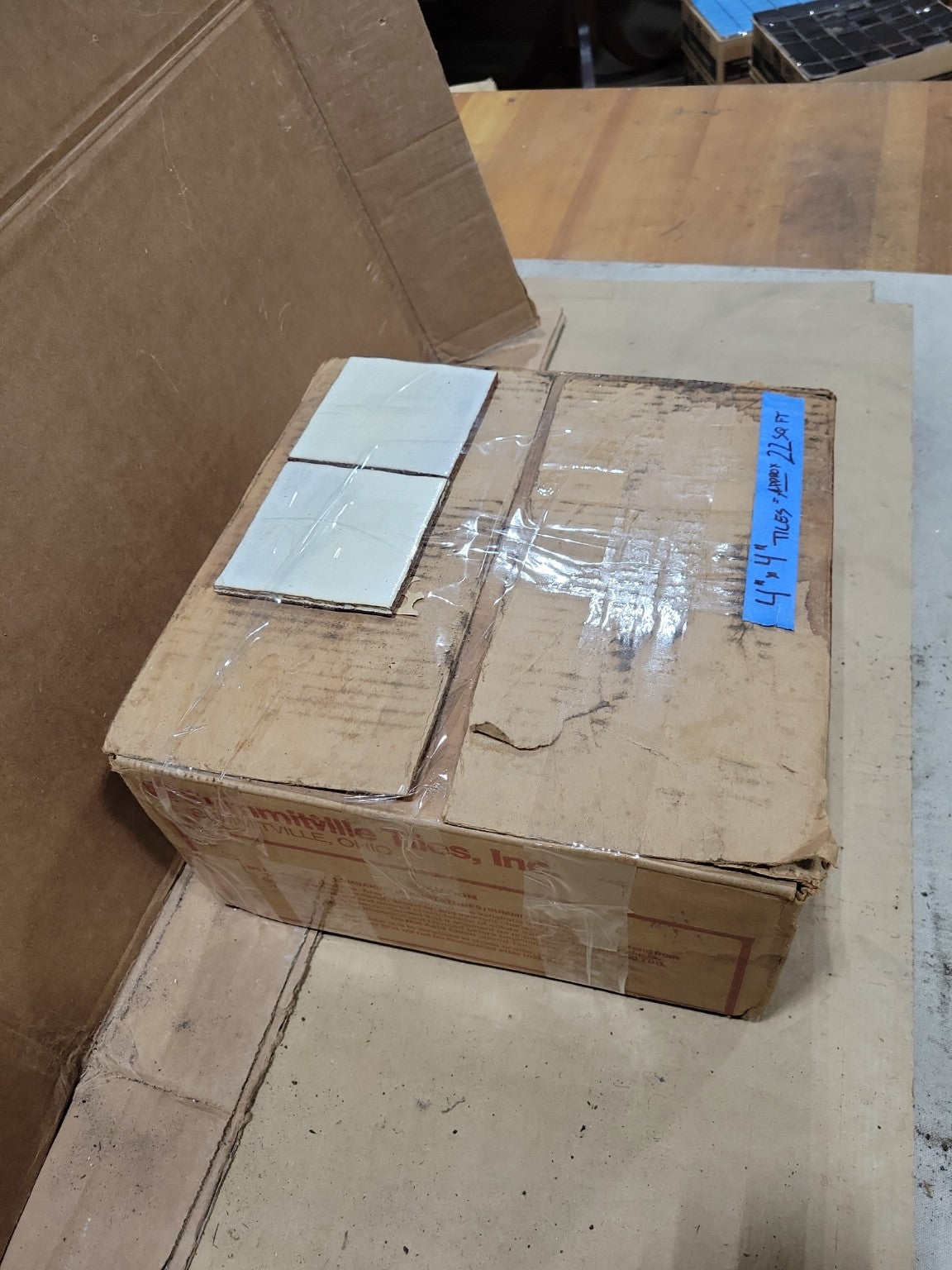 Vintage Summitville White 4x4 Ceramic Wall Tile Lot – Approx. 22 Sq Ft