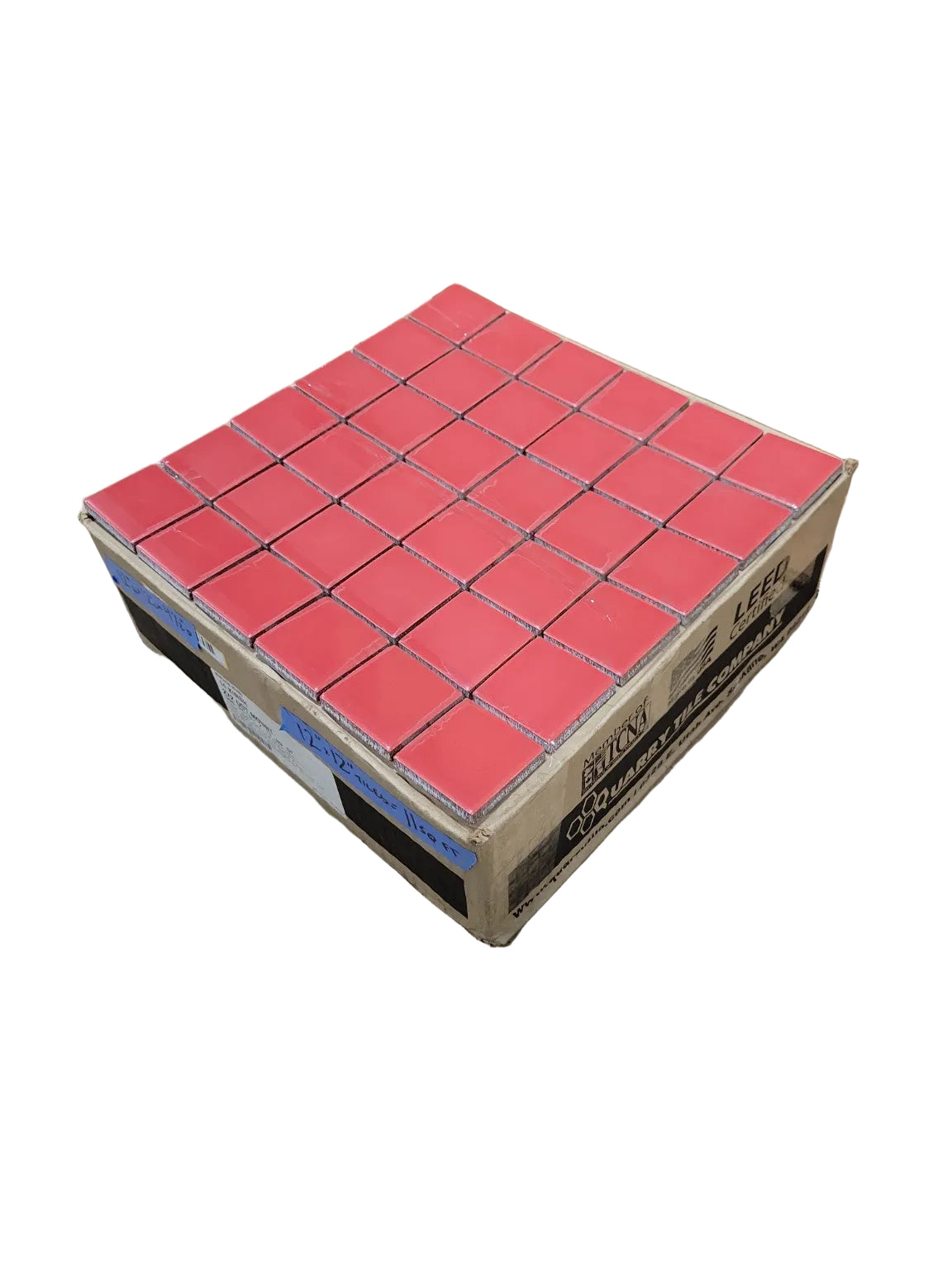 Quarry Tile Company Natural Hues Kirsh Coral Pink 2x2 Mosaic Tile – 11 Sq Ft Lot