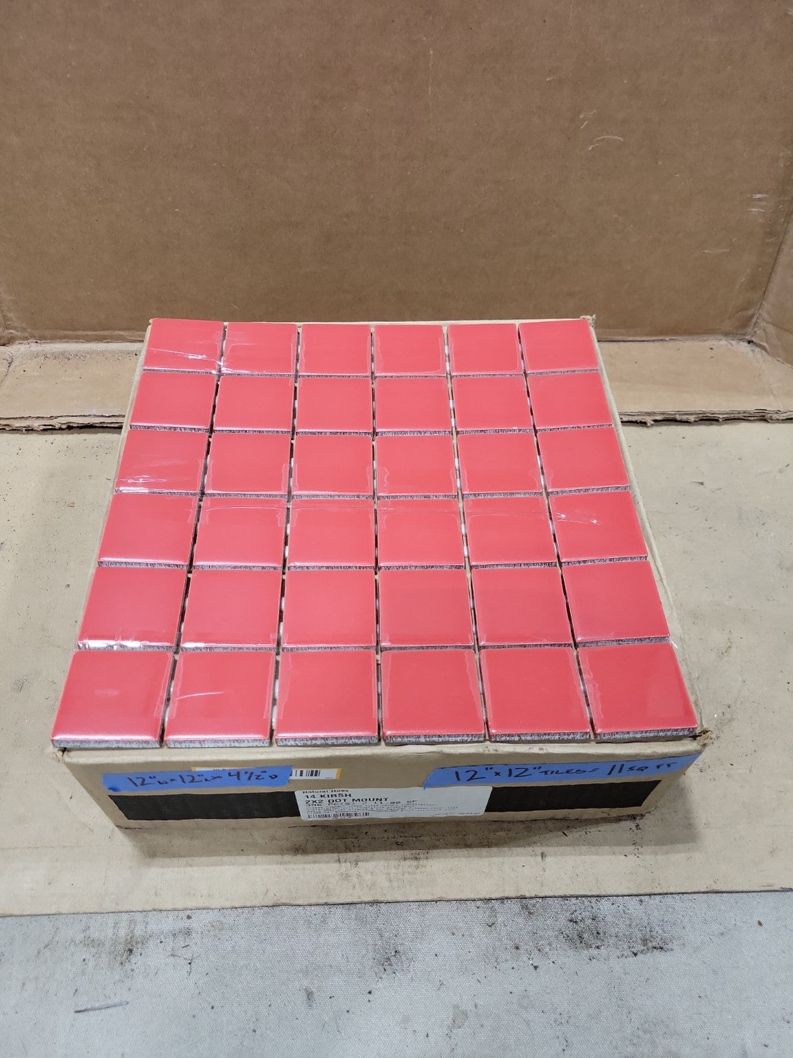 Quarry Tile Company Natural Hues Kirsh Coral Pink 2x2 Mosaic Tile – 11 Sq Ft Lot