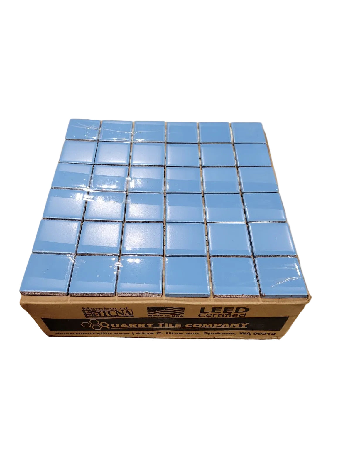 Quarry Tile Company Natural Hues Azure Blue 2x2 Mosaic Tile – 11 Sq Ft Lot