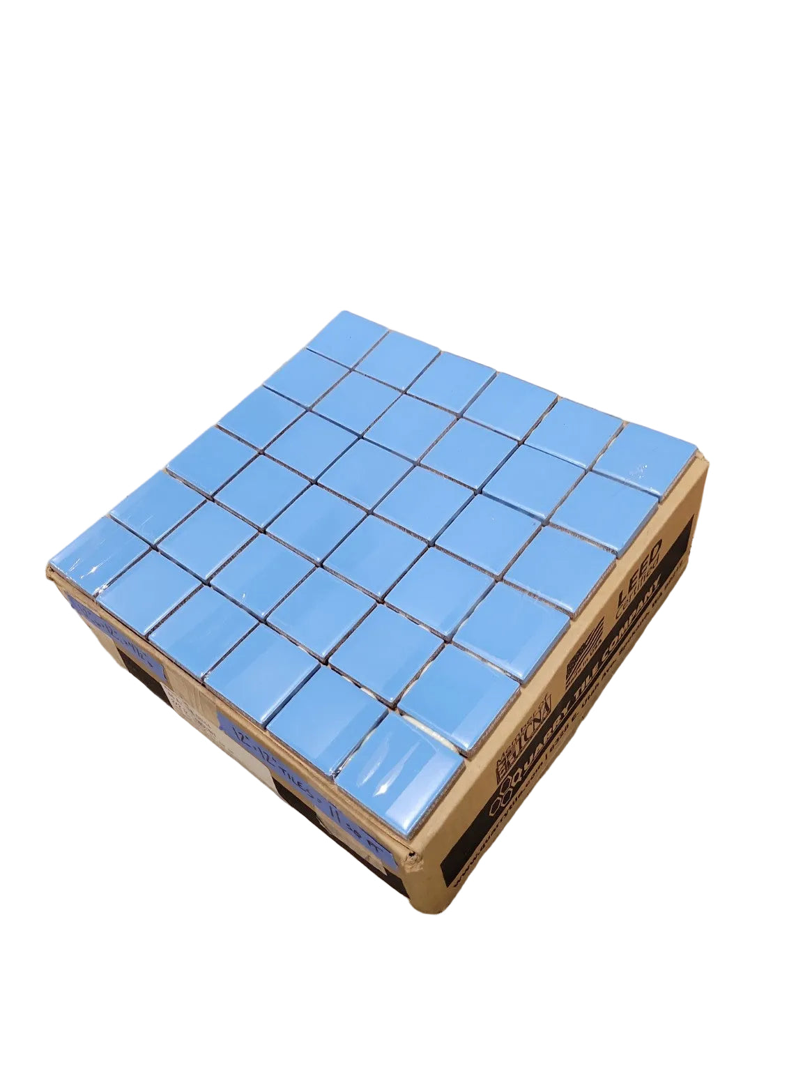 Quarry Tile Company Natural Hues Azure Blue 2x2 Mosaic Tile – 11 Sq Ft Lot