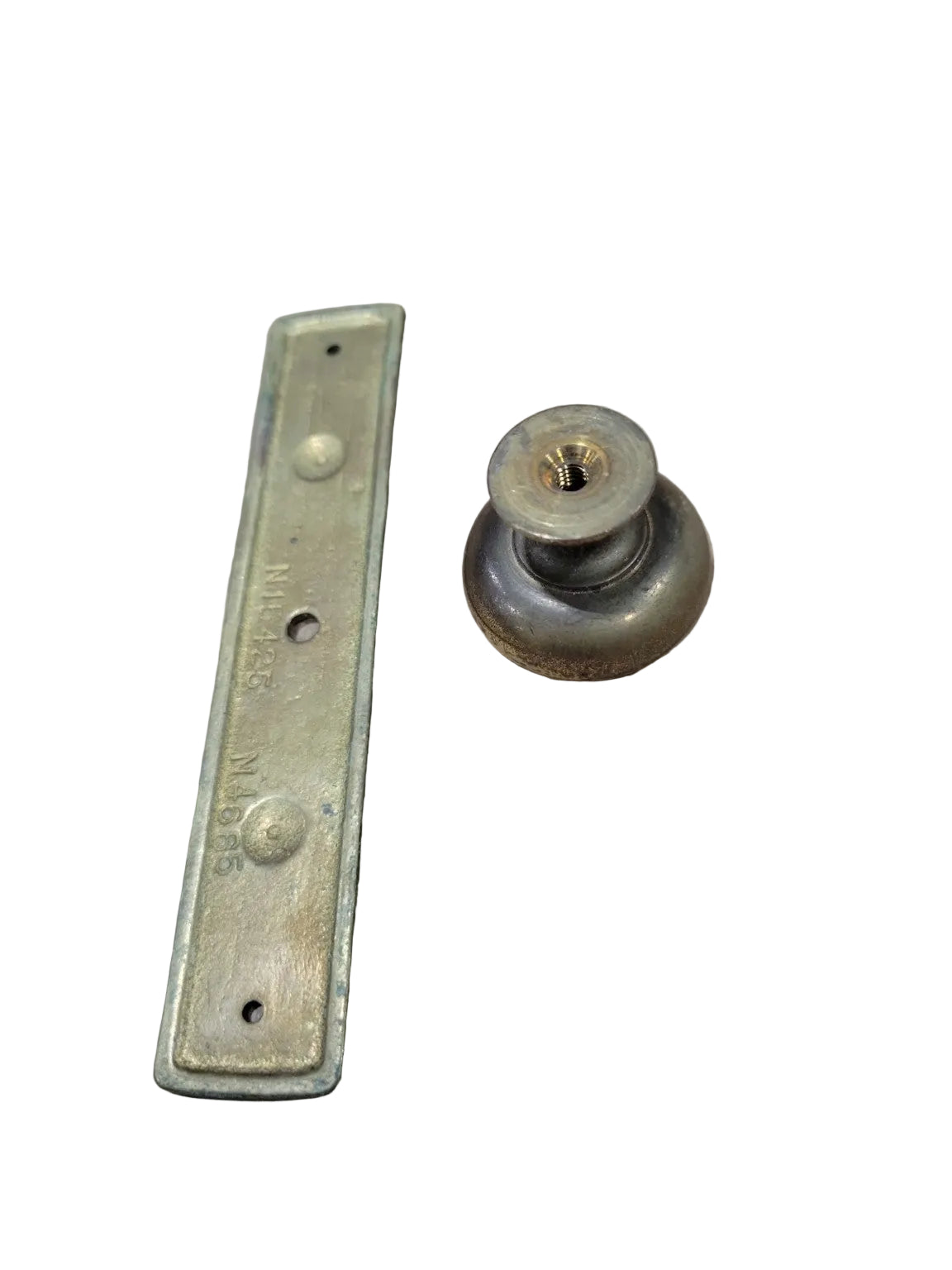 Vintage Brass Cabinet Knob & Backplate Set Lot of 29