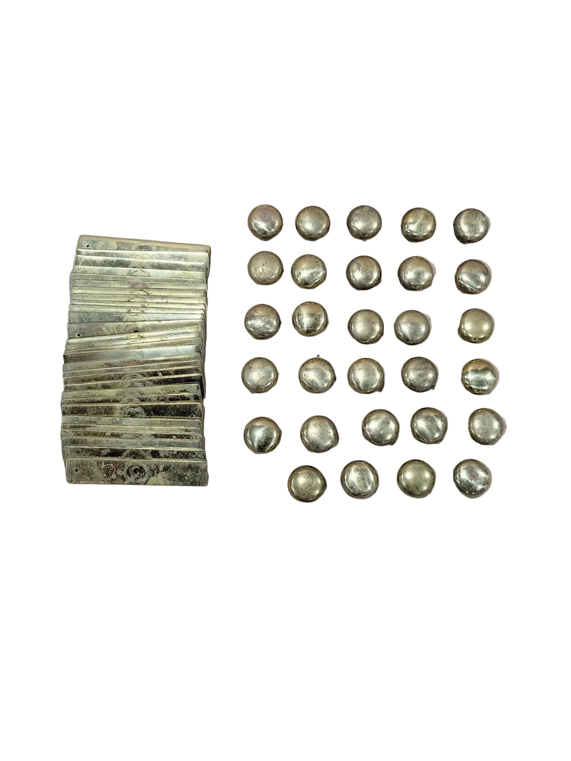Vintage Brass Cabinet Knob & Backplate Set Lot of 29