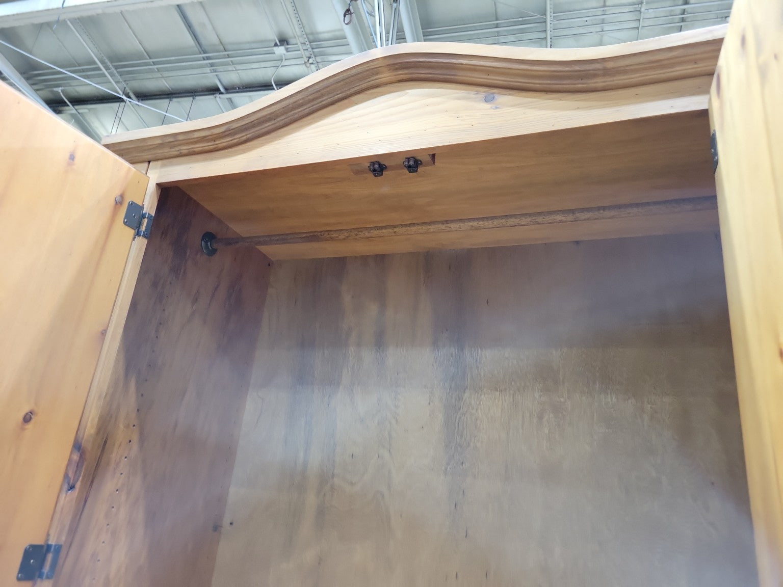 Rustic Pine Armoire Wardrobe Cabinet
