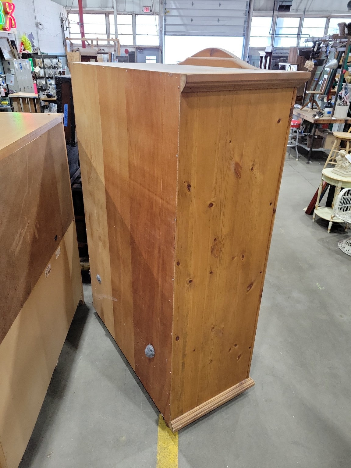 Rustic Pine Armoire Wardrobe Cabinet