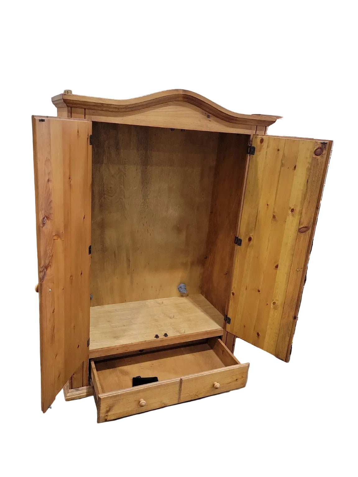 Rustic Pine Armoire Wardrobe Cabinet