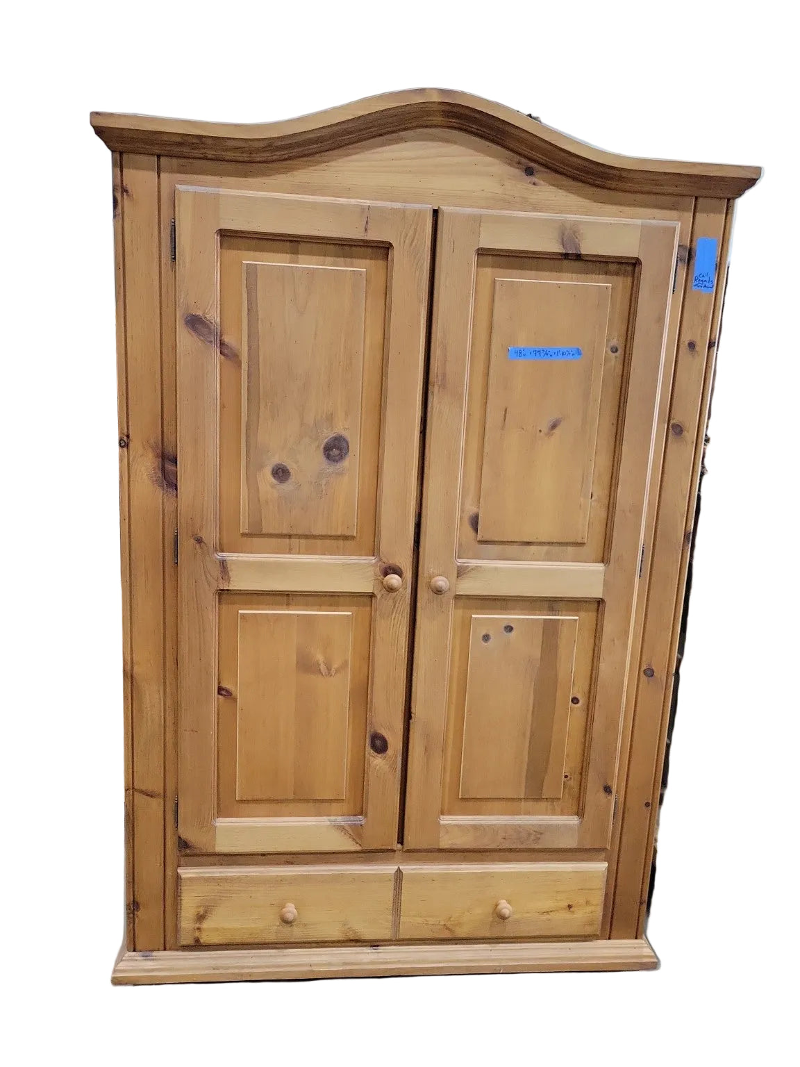 Rustic Pine Armoire Wardrobe Cabinet