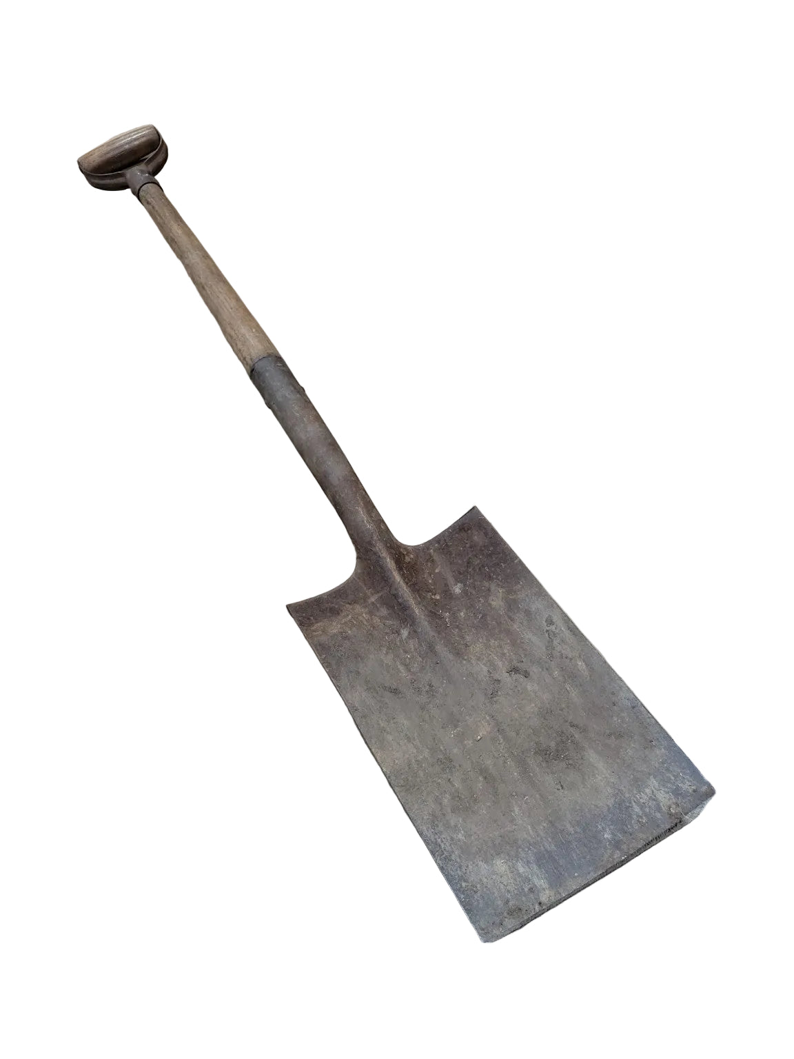 Vintage Industrial Drain Spade with D-Handle