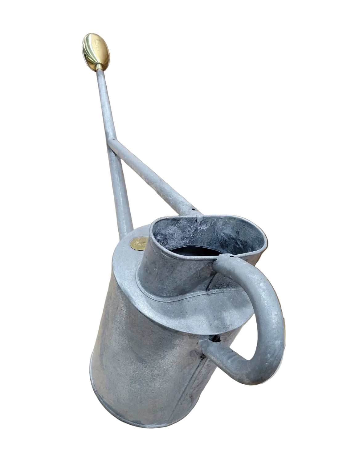 Haws Long Reach Galvanized Watering Can with Brass Rose