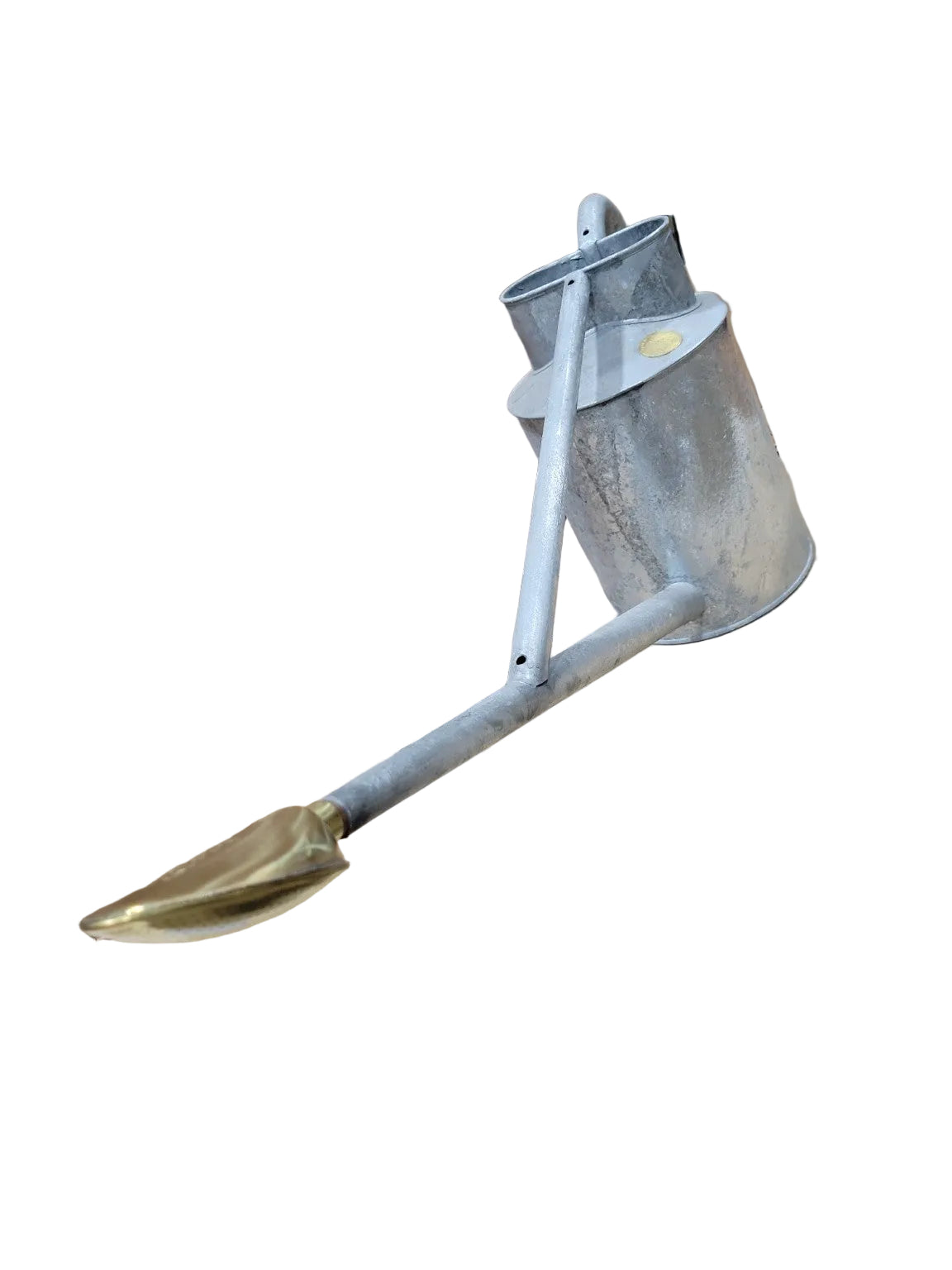 Haws Long Reach Galvanized Watering Can with Brass Rose