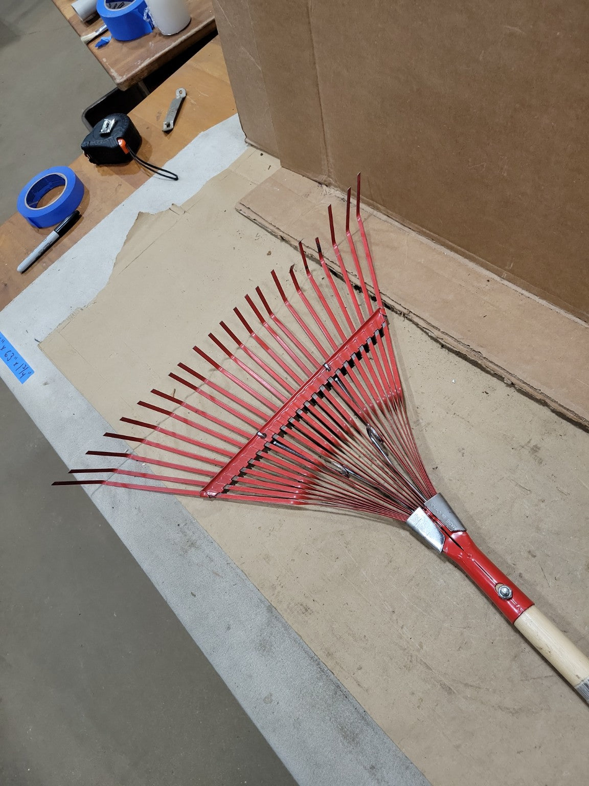 The Backyard Metal Leaf Rake with Wood Handle