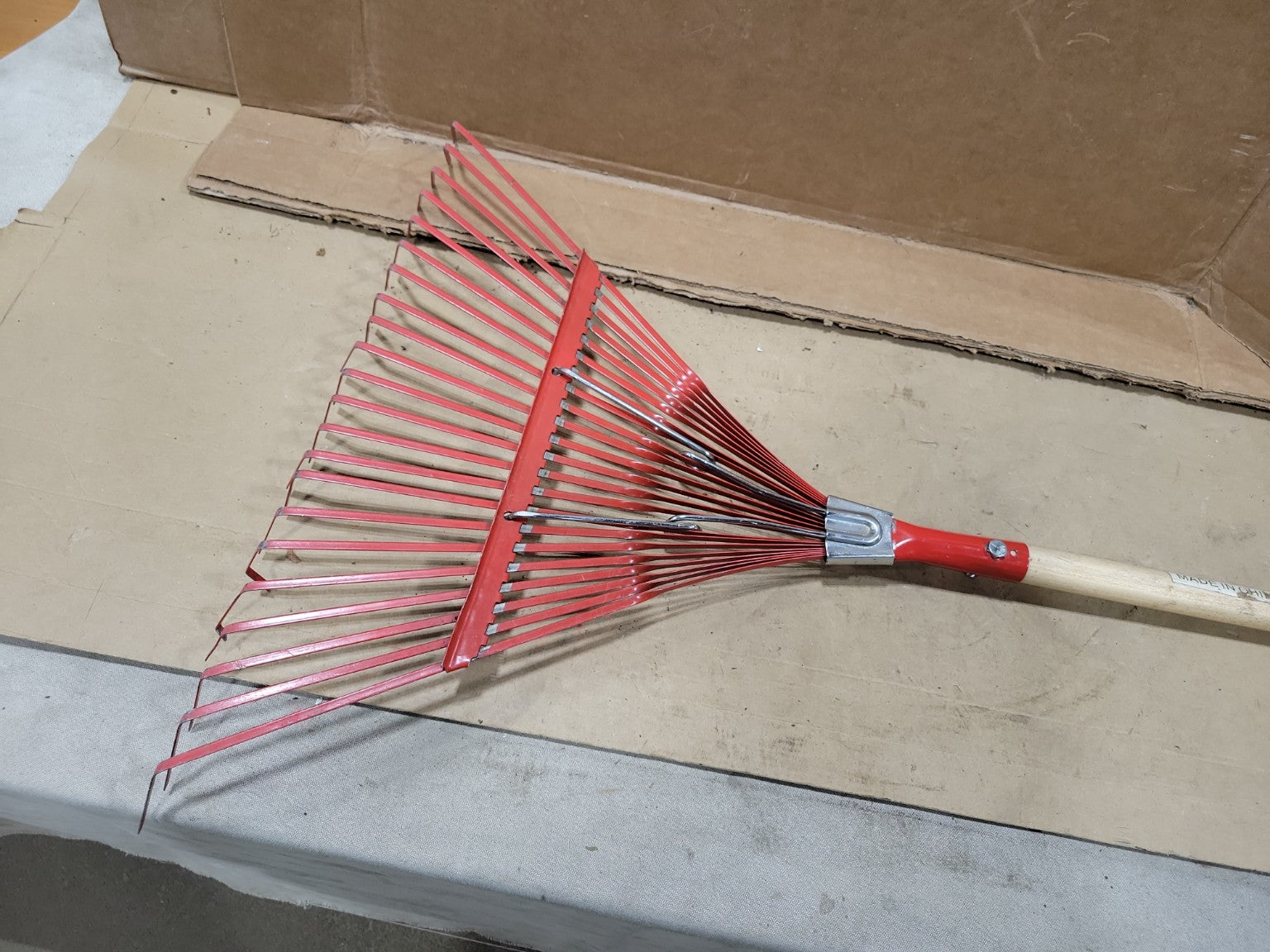 The Backyard Metal Leaf Rake with Wood Handle