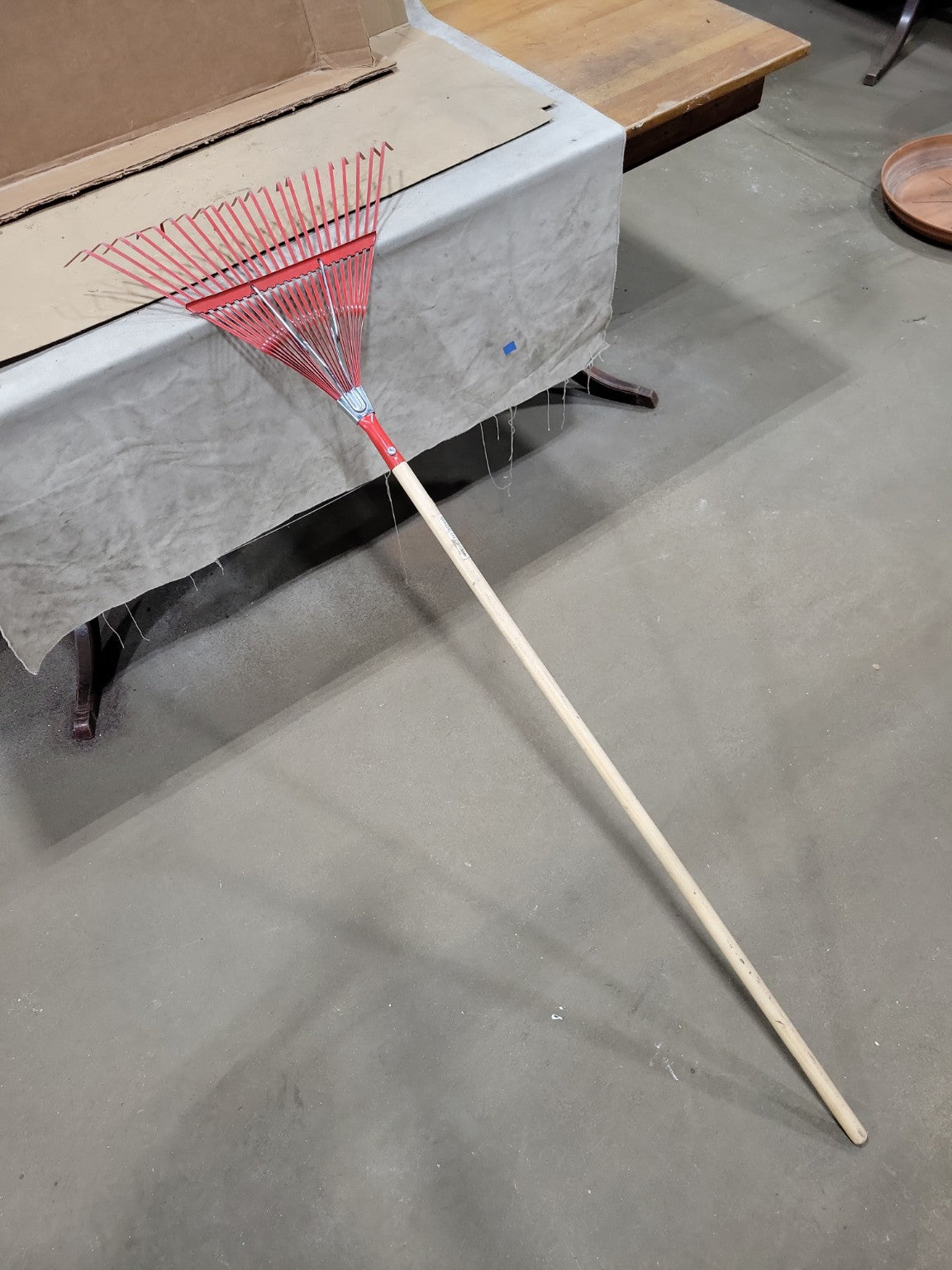 The Backyard Metal Leaf Rake with Wood Handle