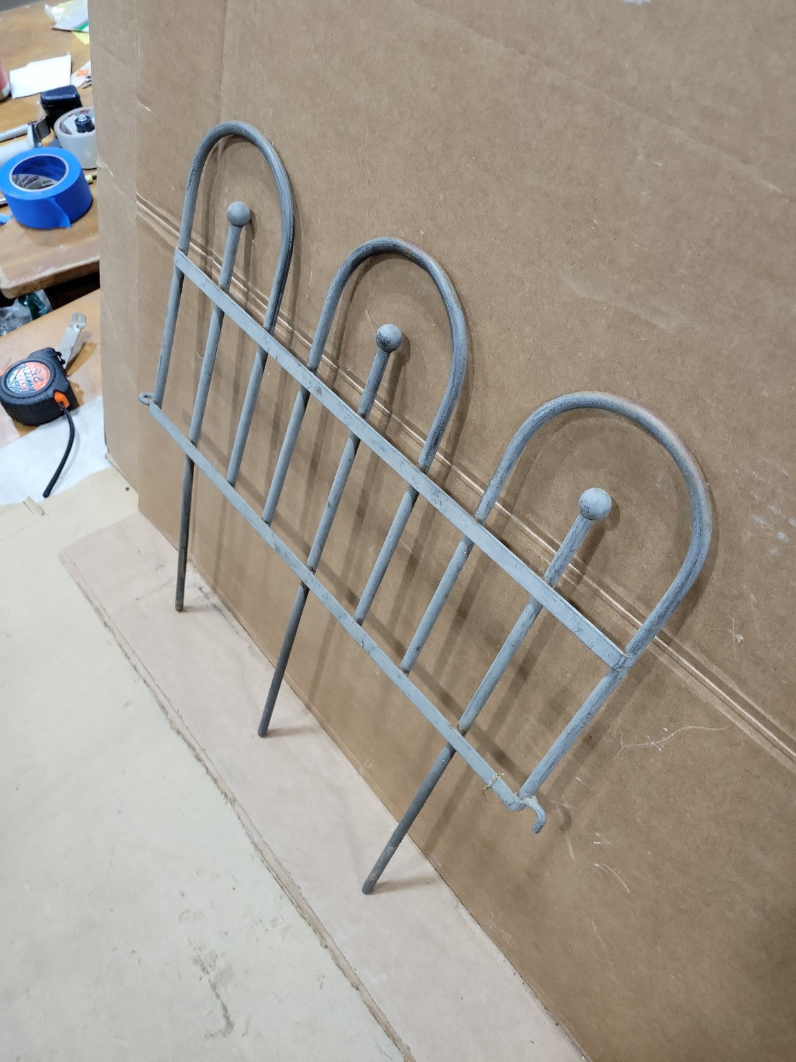 Vintage Metal Garden Border Fence Panels Set