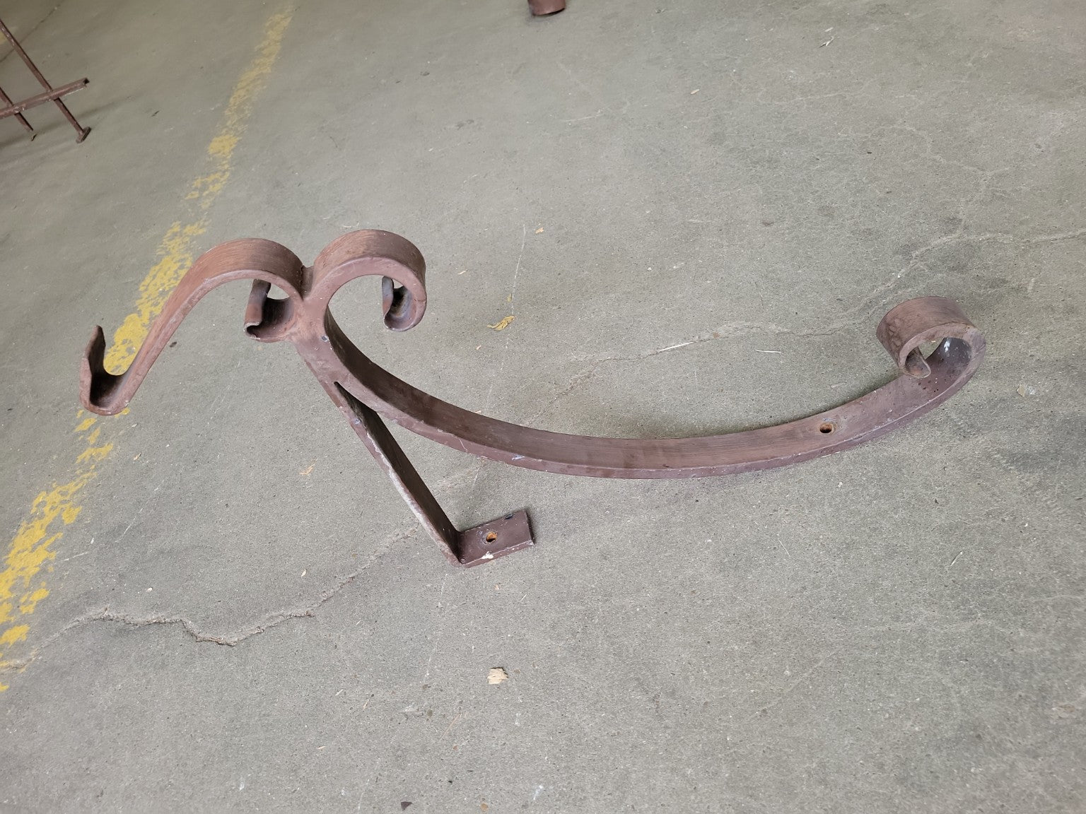 Pair of Decorative Wrought Iron Scroll Brackets
