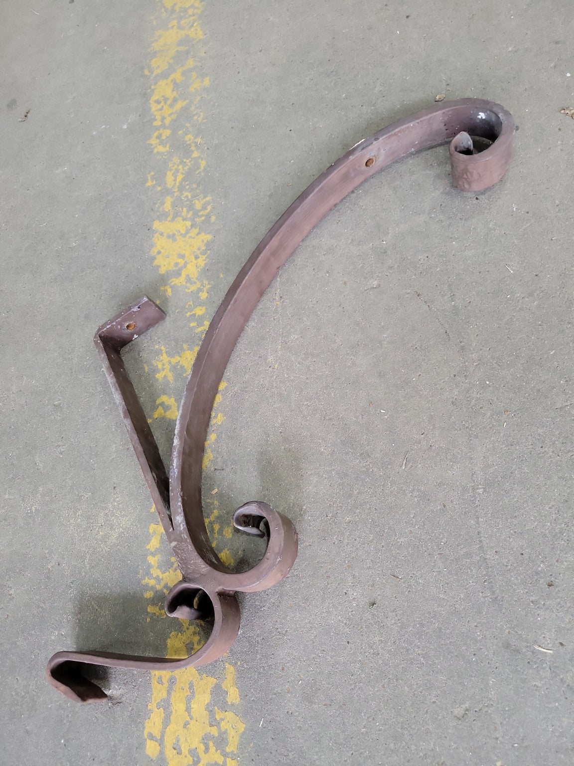 Pair of Decorative Wrought Iron Scroll Brackets