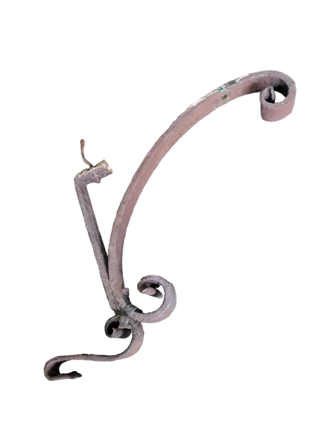Pair of Rustic Wrought Iron Scroll Brackets