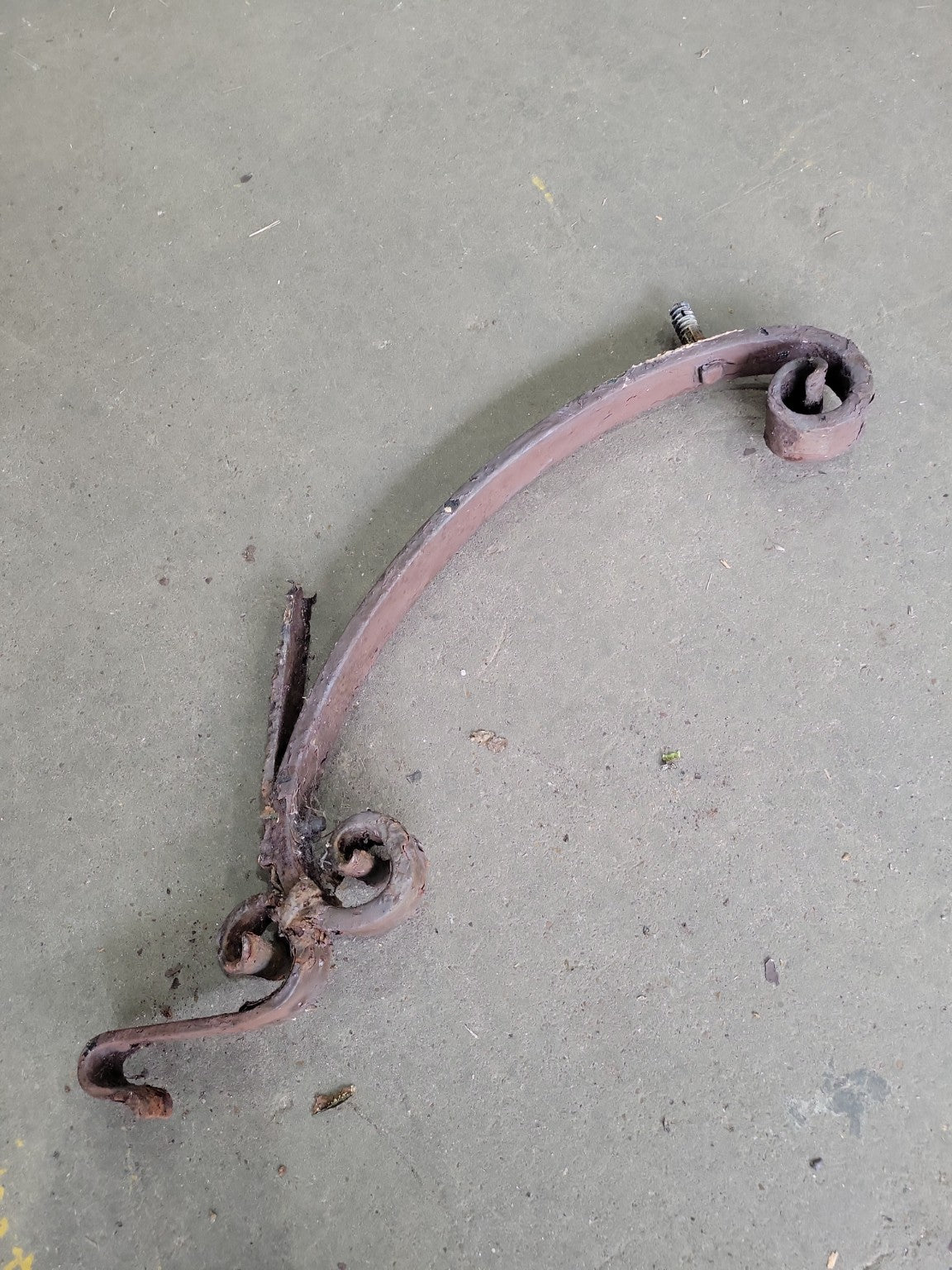 Salvaged Wrought Iron Scroll Corbel