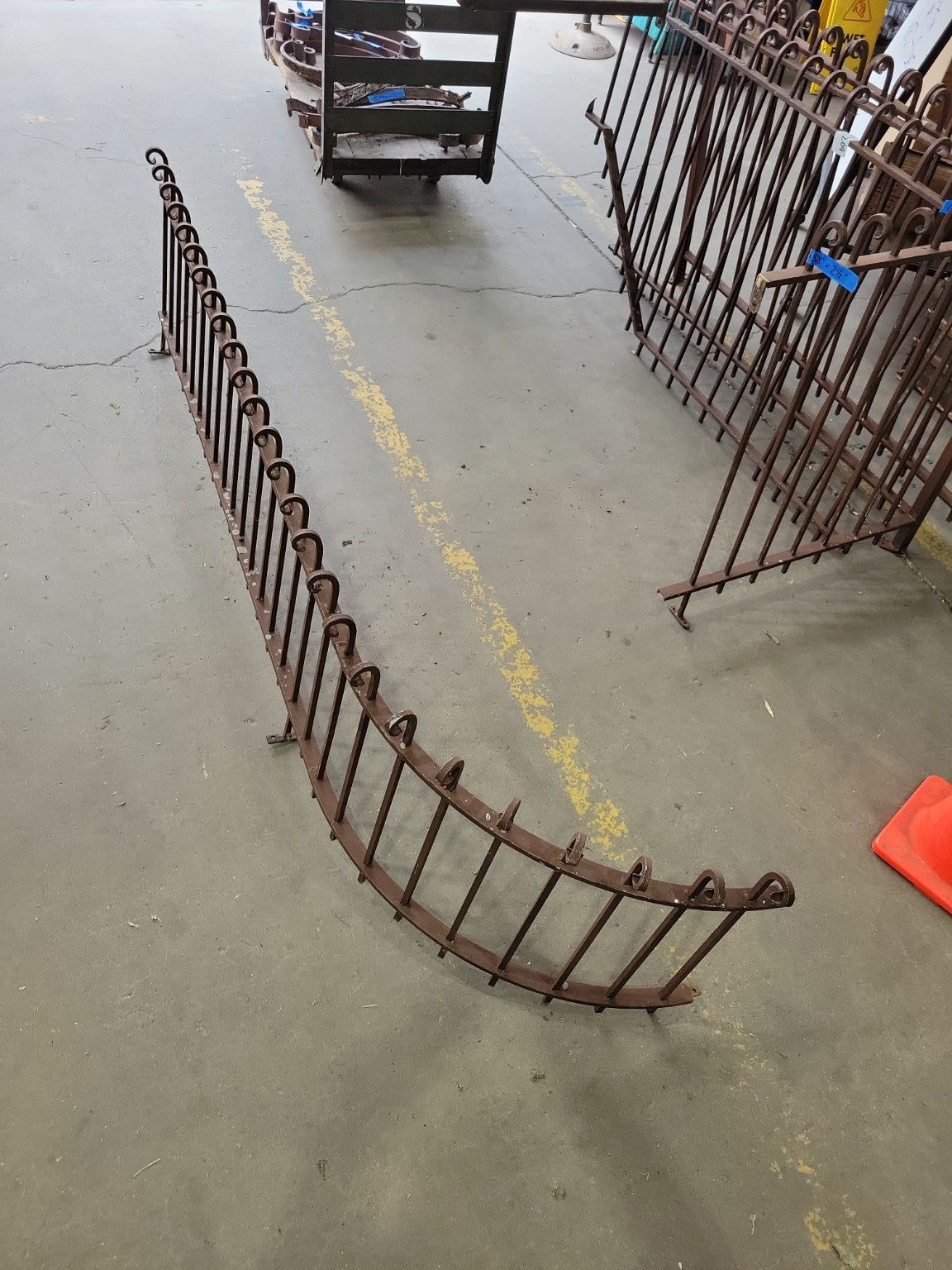 Curved Wrought Iron Garden Border Fence Panel