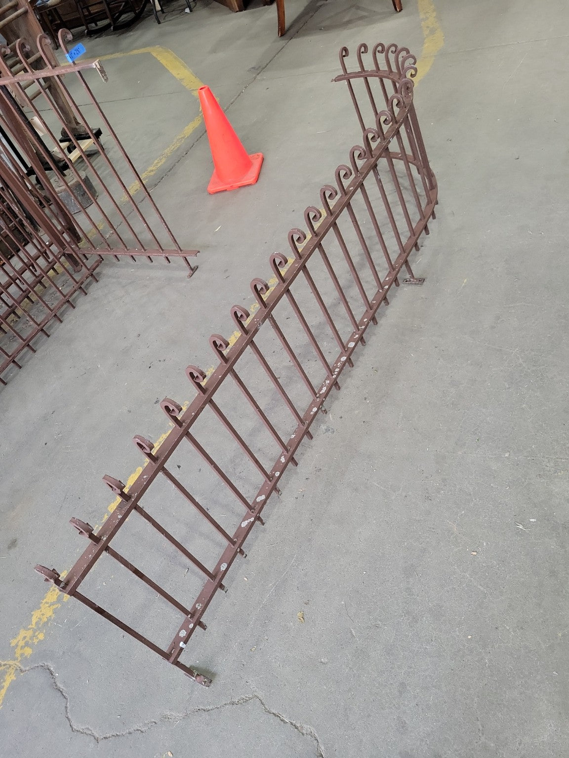 Curved Wrought Iron Garden Border Fence Panel