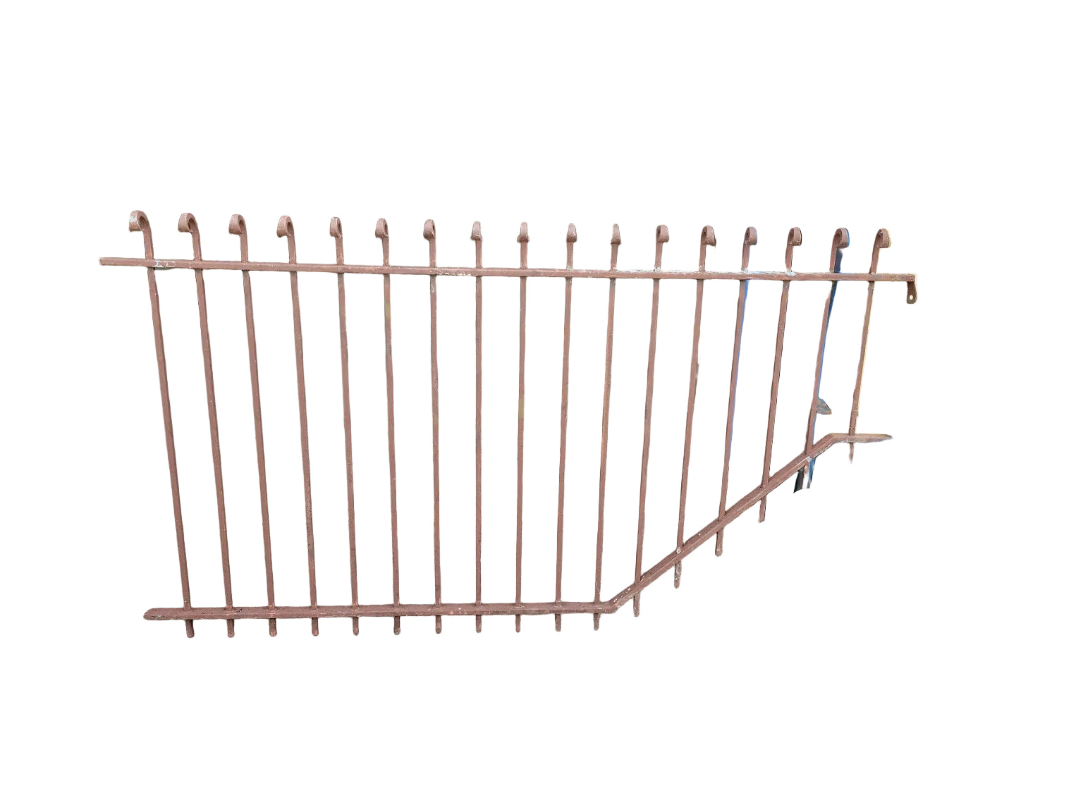 Antique Wrought Iron Fence Gate Panel with Scrollwork Detail