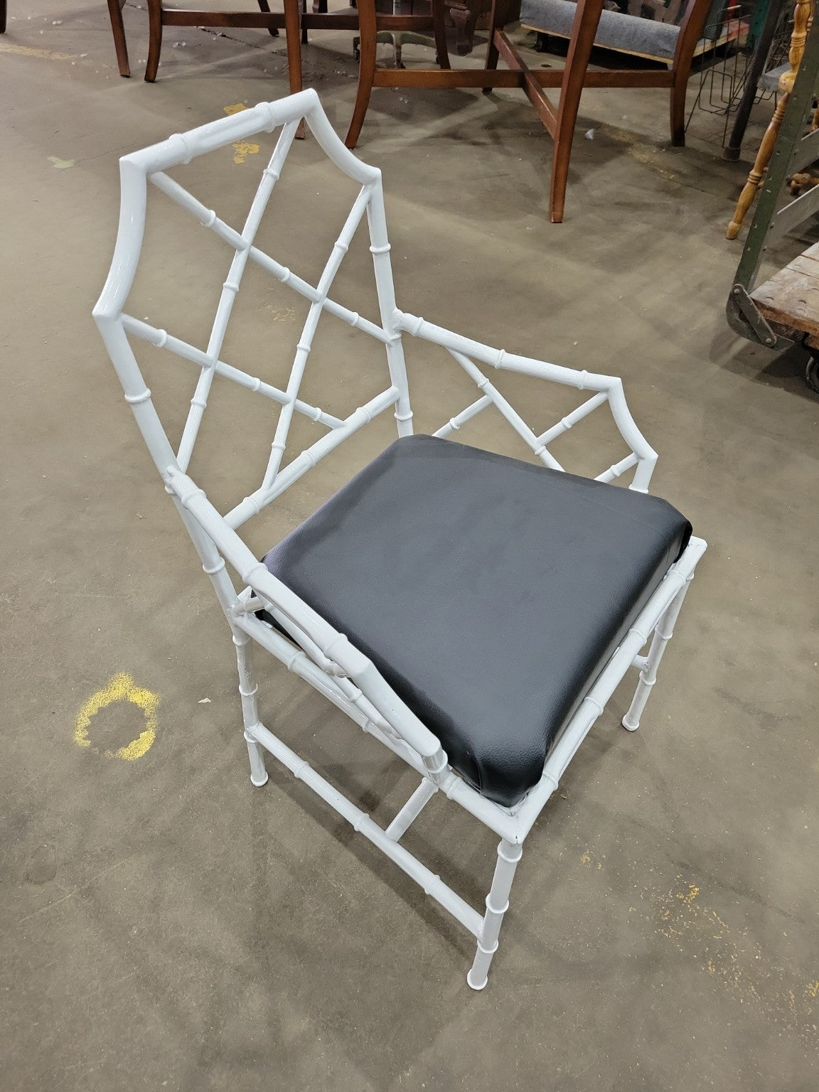Set of Four Faux Bamboo Chippendale Armchairs