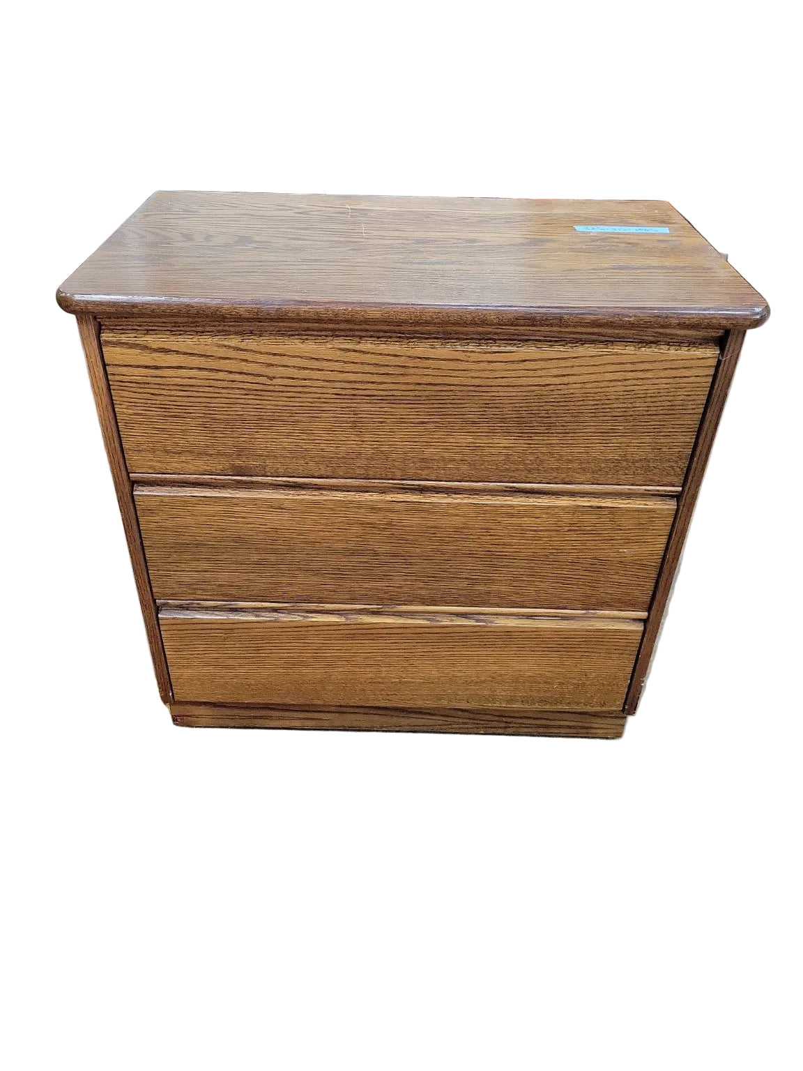 Vintage Oak Three-Drawer Dresser Chest