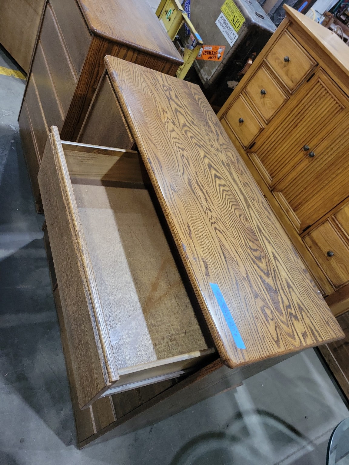 Vintage Oak Gentleman’s Chest Cabinet Dresser