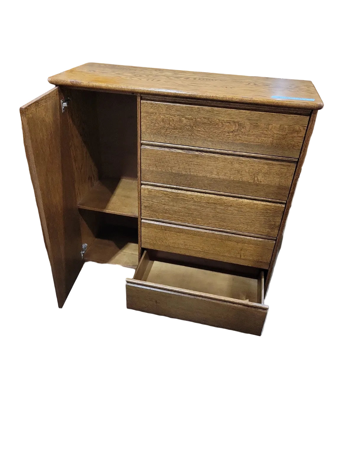 Vintage Oak Gentleman’s Chest Cabinet Dresser