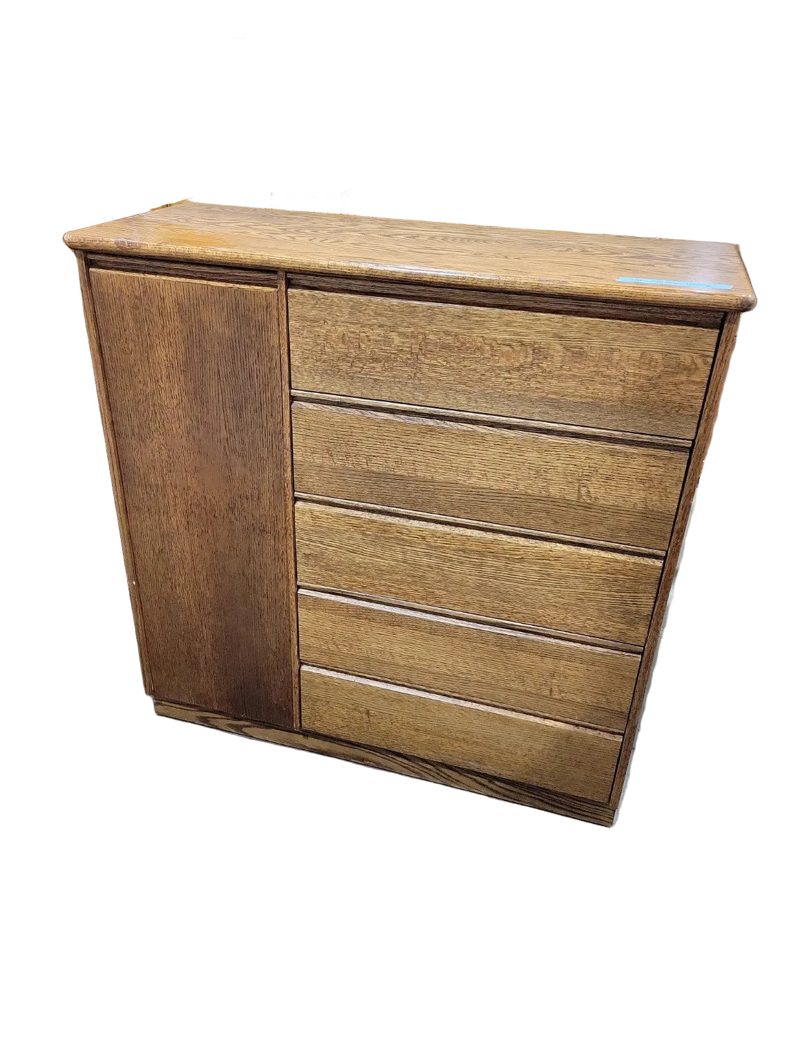 Vintage Oak Gentleman’s Chest Cabinet Dresser