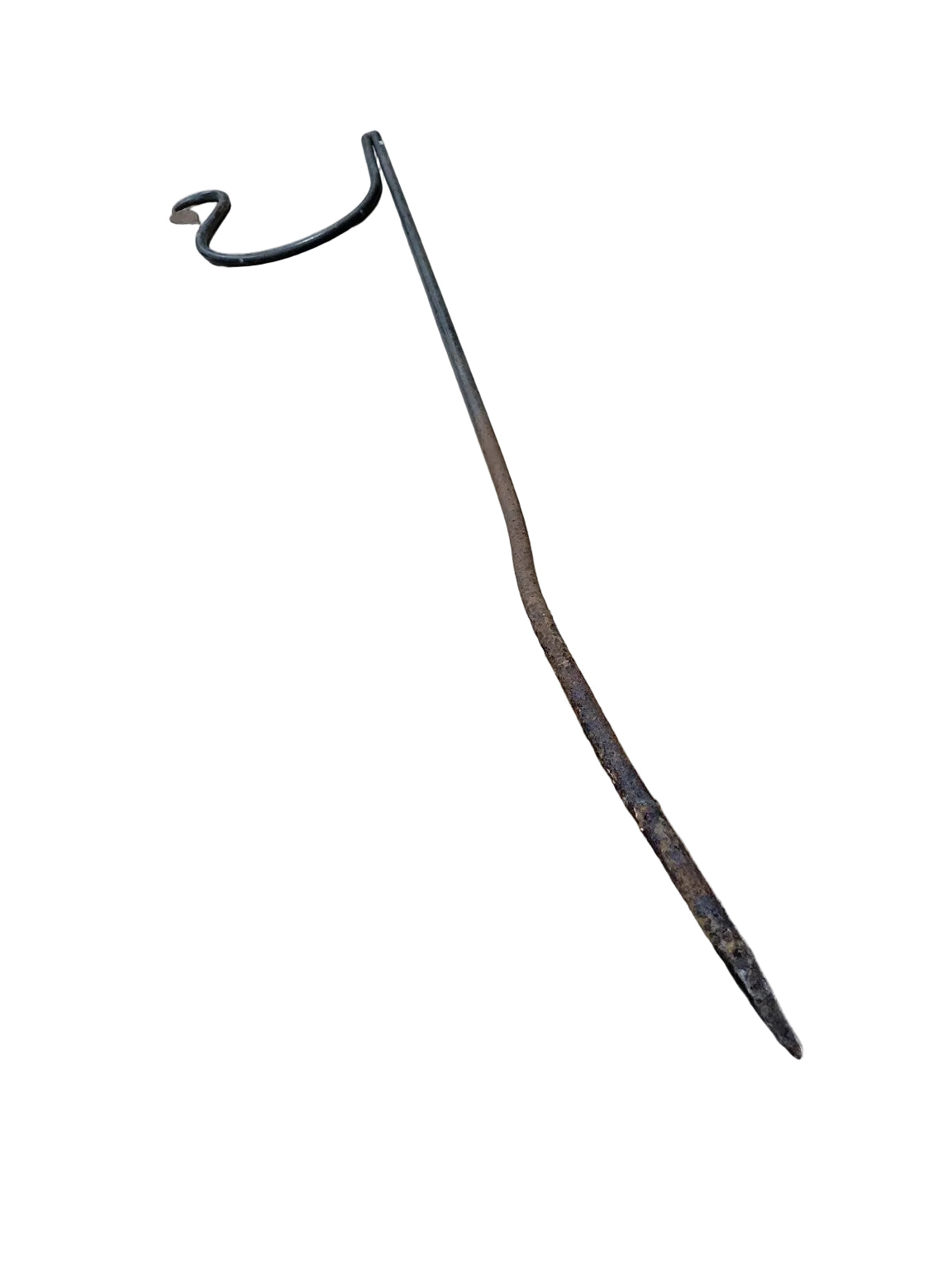 Set of 2 Forged Iron Garden Plant Hangers with Leaf Detail