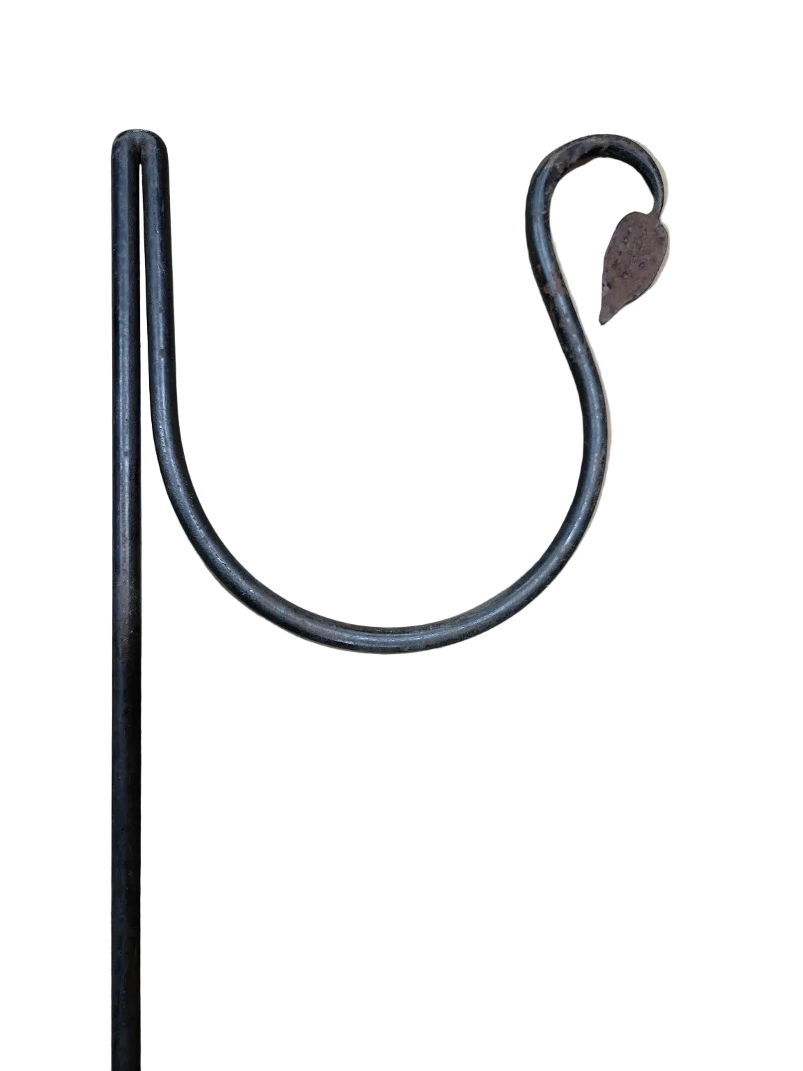 Set of 2 Forged Iron Garden Plant Hangers with Leaf Detail
