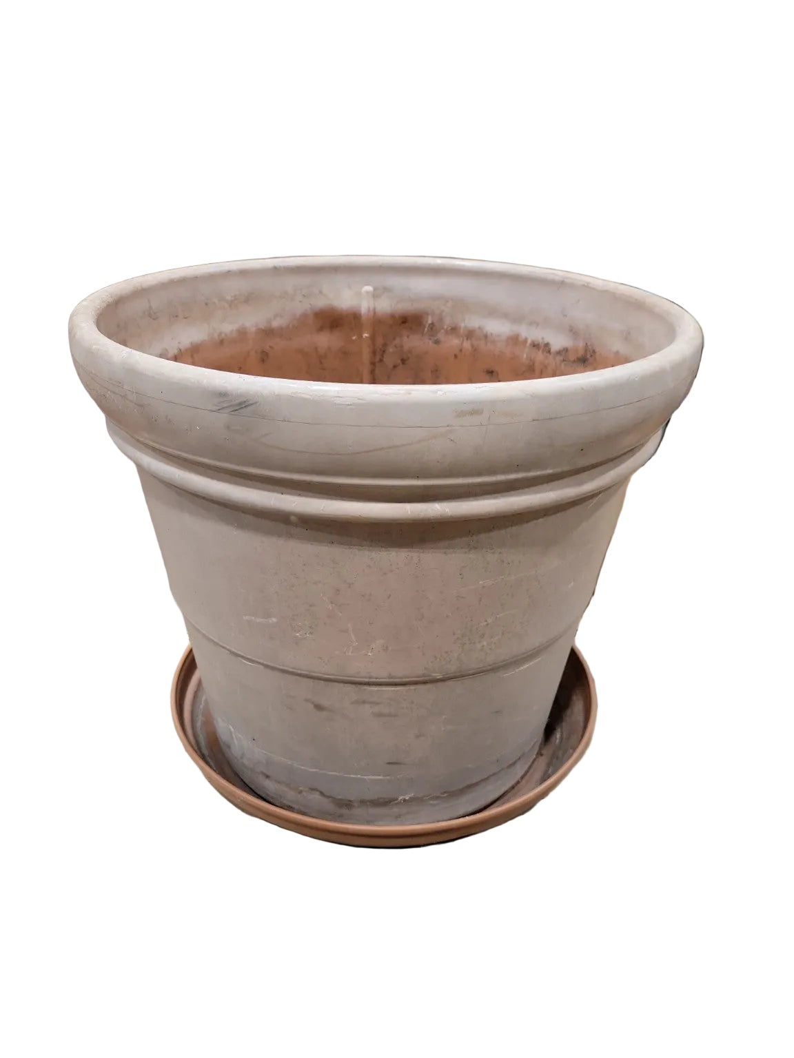 Dynamic Design Large Resin Garden Planter with Saucer