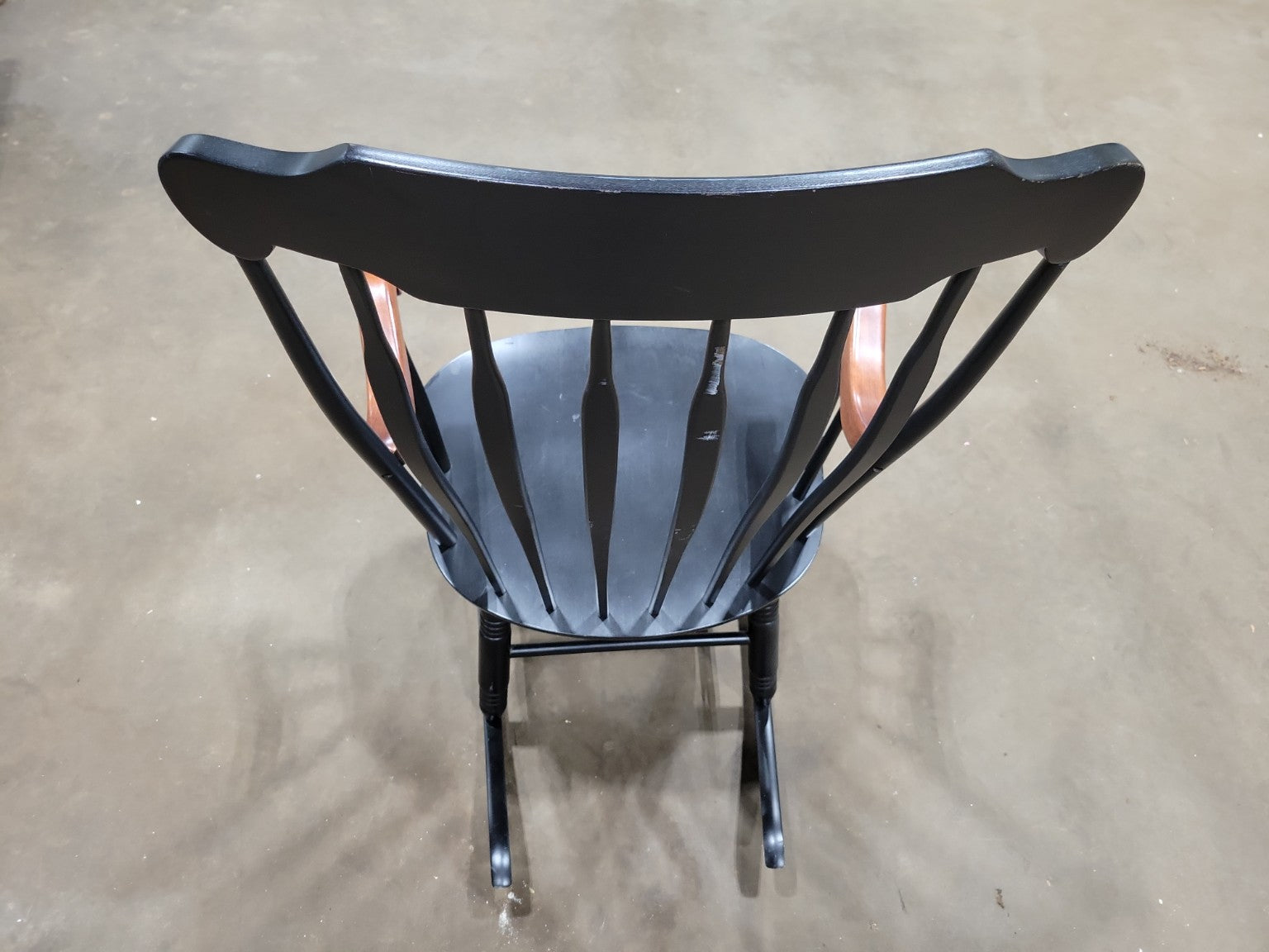 Duke University Windsor Rocking Chair – Black & Cherry Finish